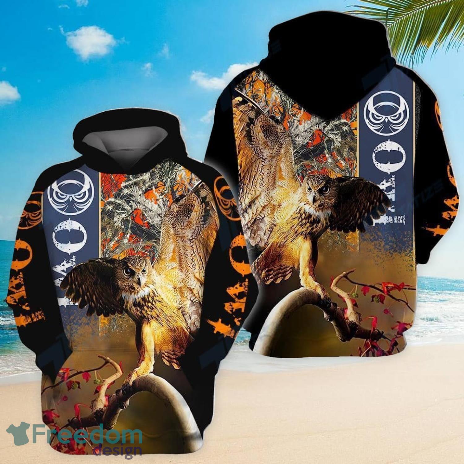 Wild Animal Owl All Over Printed 3D Hoodie Gift For Men And Women Product Photo 1