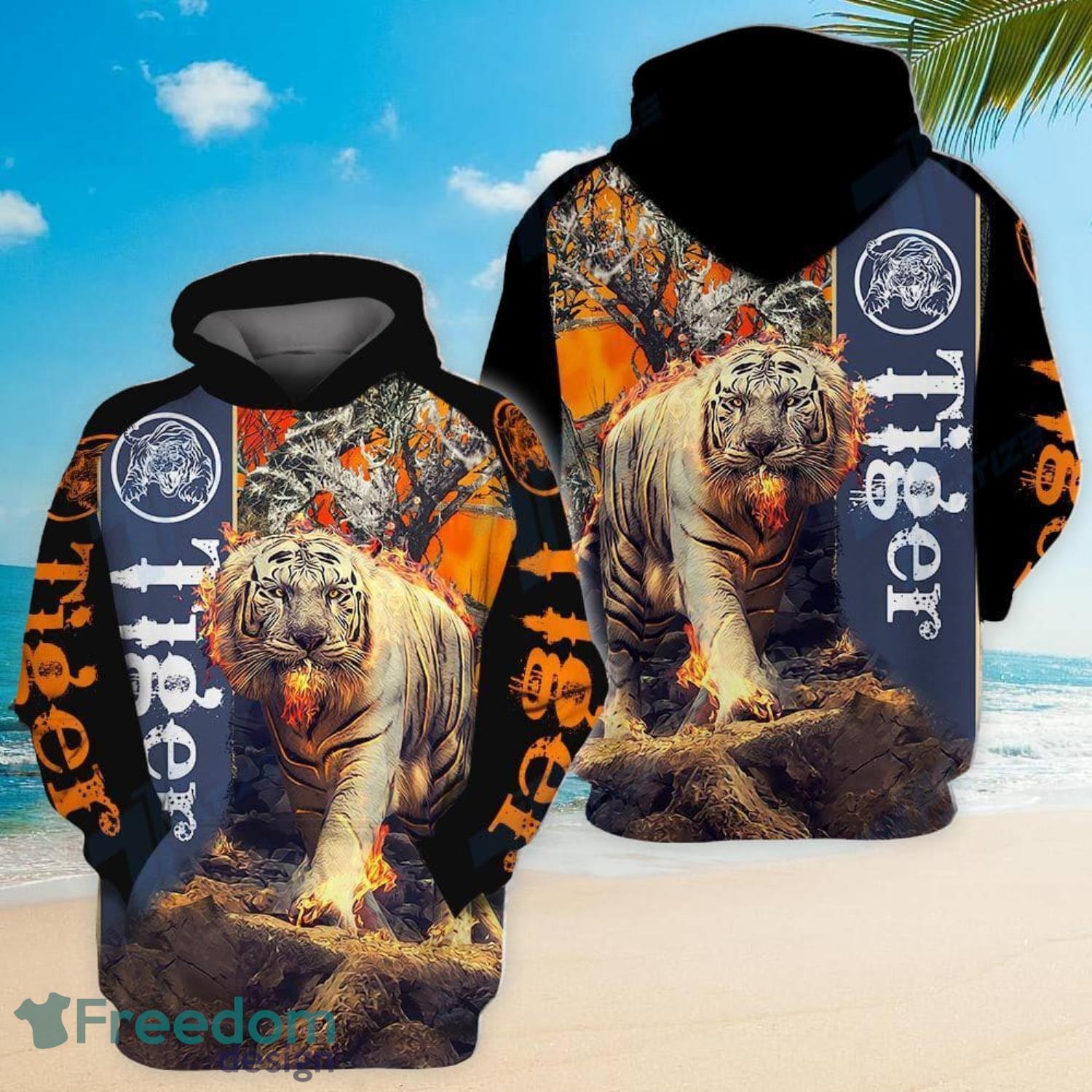 Wild Animal Tiger All Over Printed 3D Hoodie Gift For Men And Women Product Photo 1