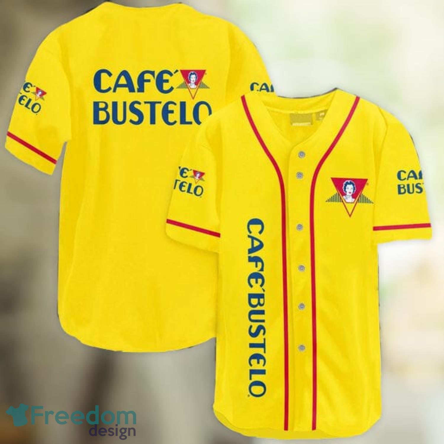 Yellow Café Bustelo Baseball Jersey Shirt Summer Gift Product Photo 1