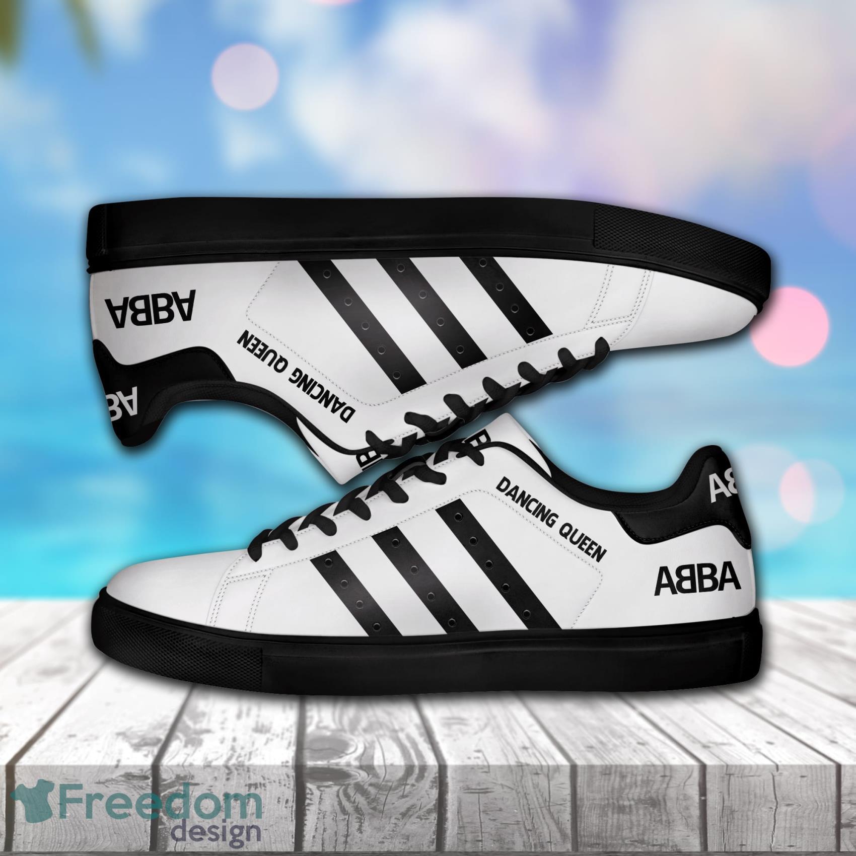 Abba Music Band, Abba Dancing Queen Low Top Leather Skate Shoes For Men And Women White Product Photo 1