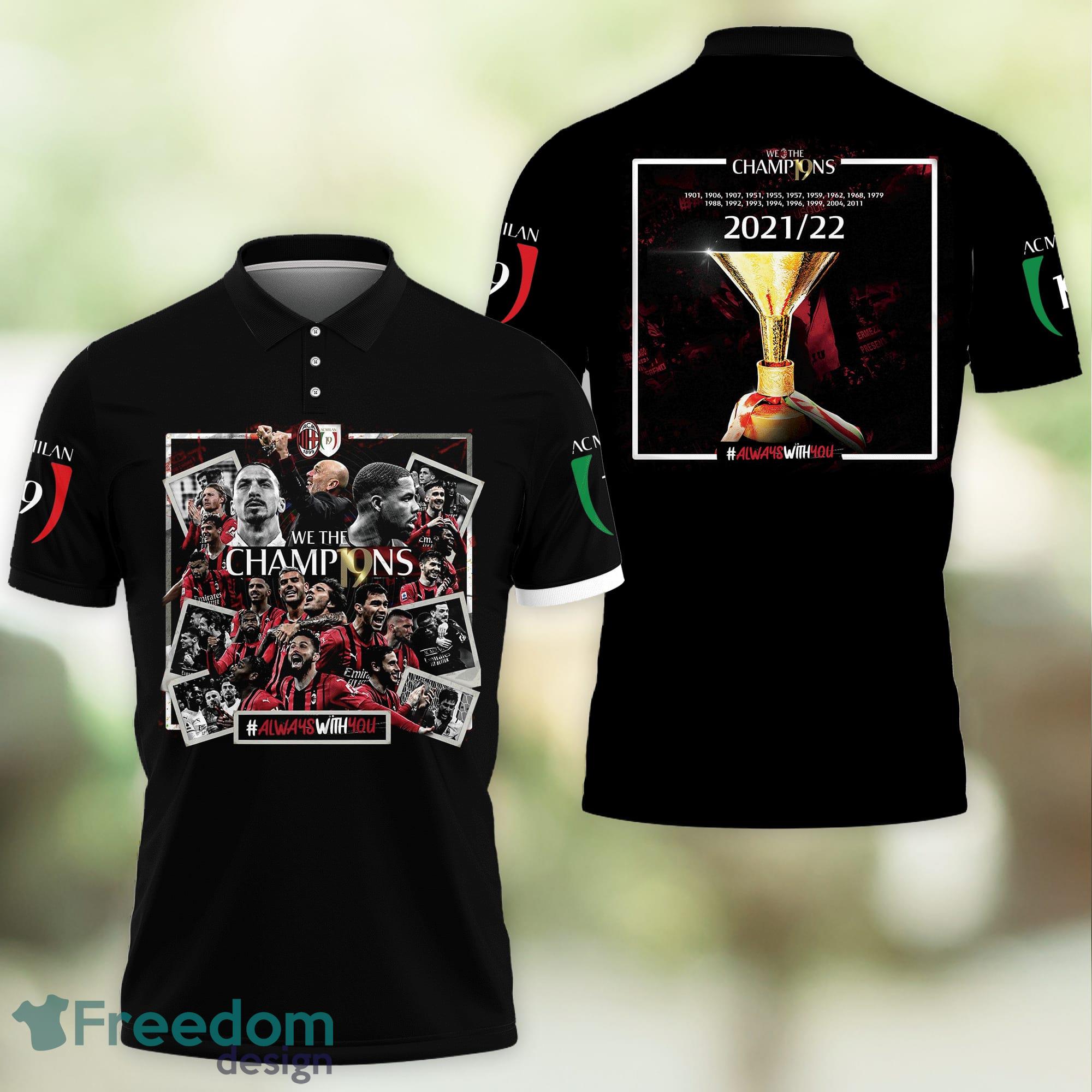 AC MILAN 3D Printed Polo Shirt For Sport Fans Product Photo 1