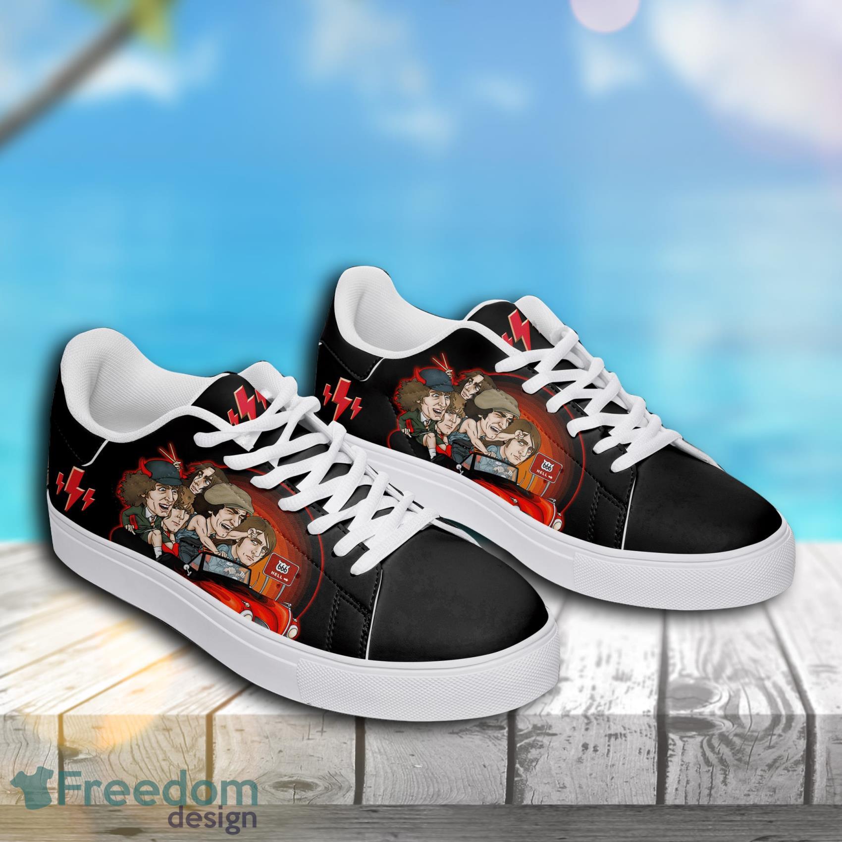 Acdc Shoes Acdc Highway To Hell Shoes AOP Low Top Skate Shoes For Men And Women Product Photo 2