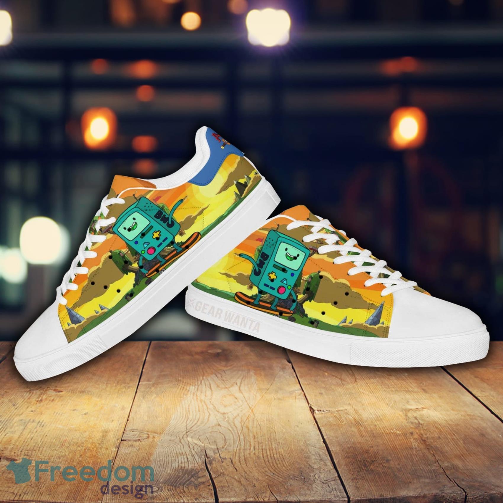 Adventure Time Bmo Cartoon Lovely Skate Shoes Product Photo 2
