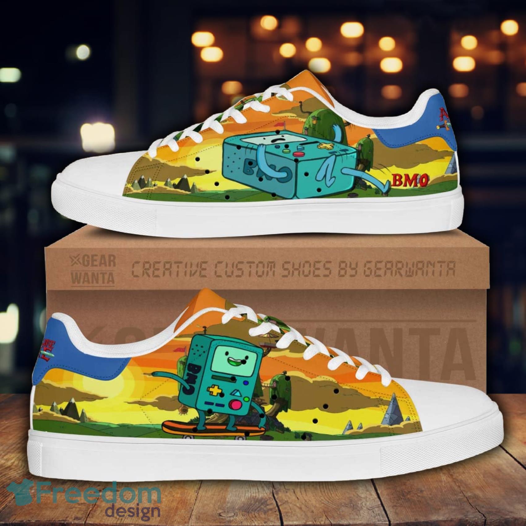 Adventure Time Bmo Cartoon Lovely Skate Shoes Product Photo 1