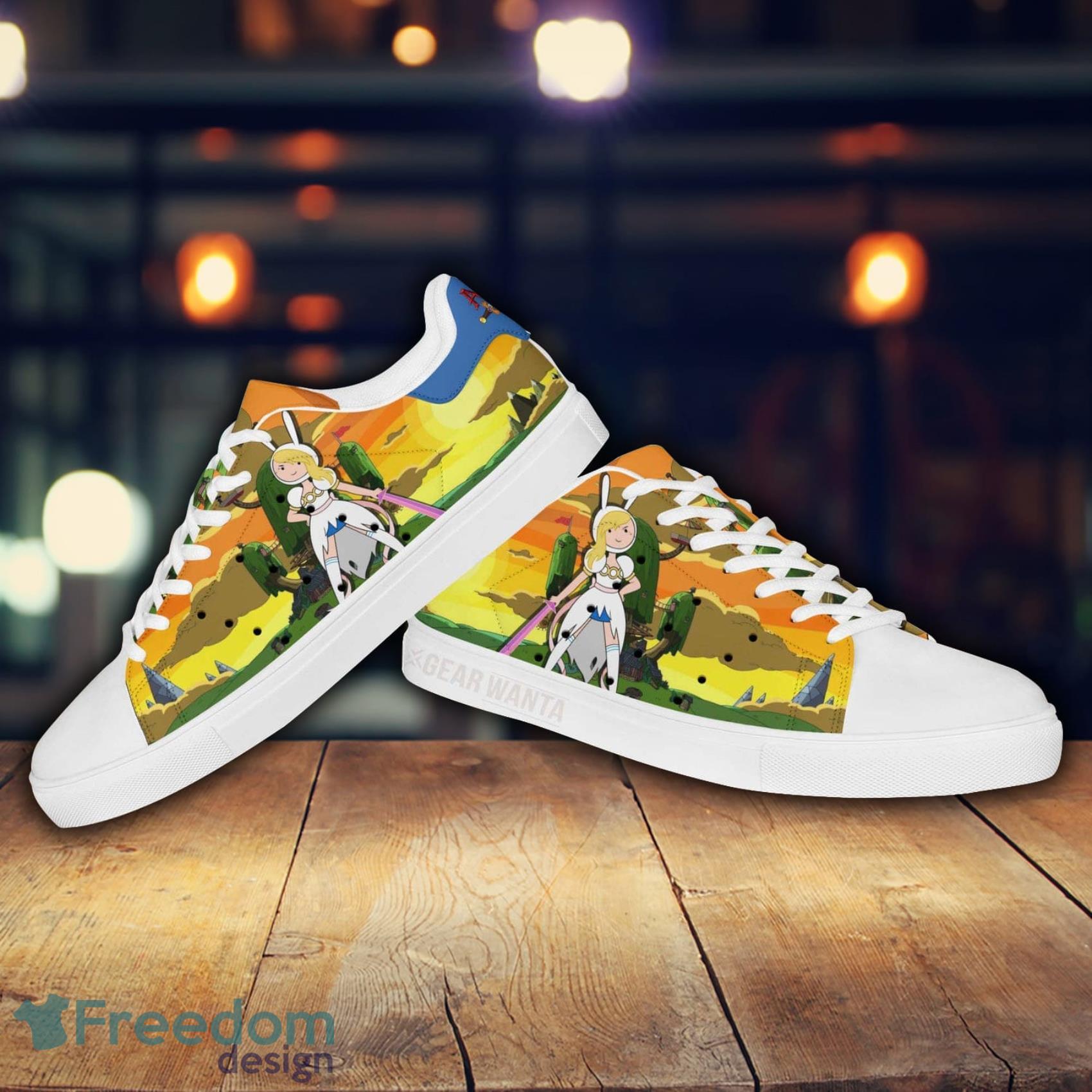 Adventure Time Fionna Sunset Cartoon Lovely Cute Skate Shoes Gift For Men And Women Product Photo 2