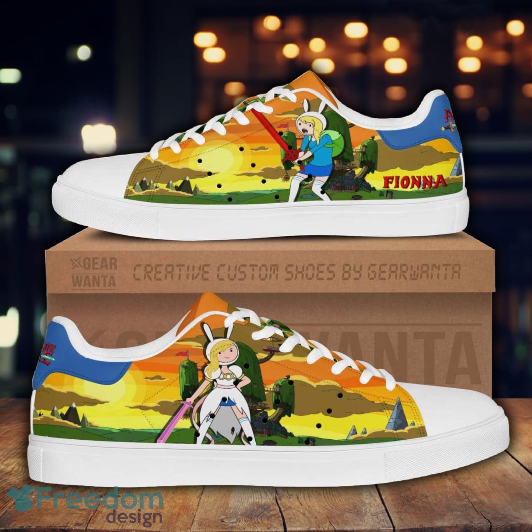 Adventure Time Fionna Sunset Cartoon Lovely Cute Skate Shoes Gift For Men And Women Product Photo 1
