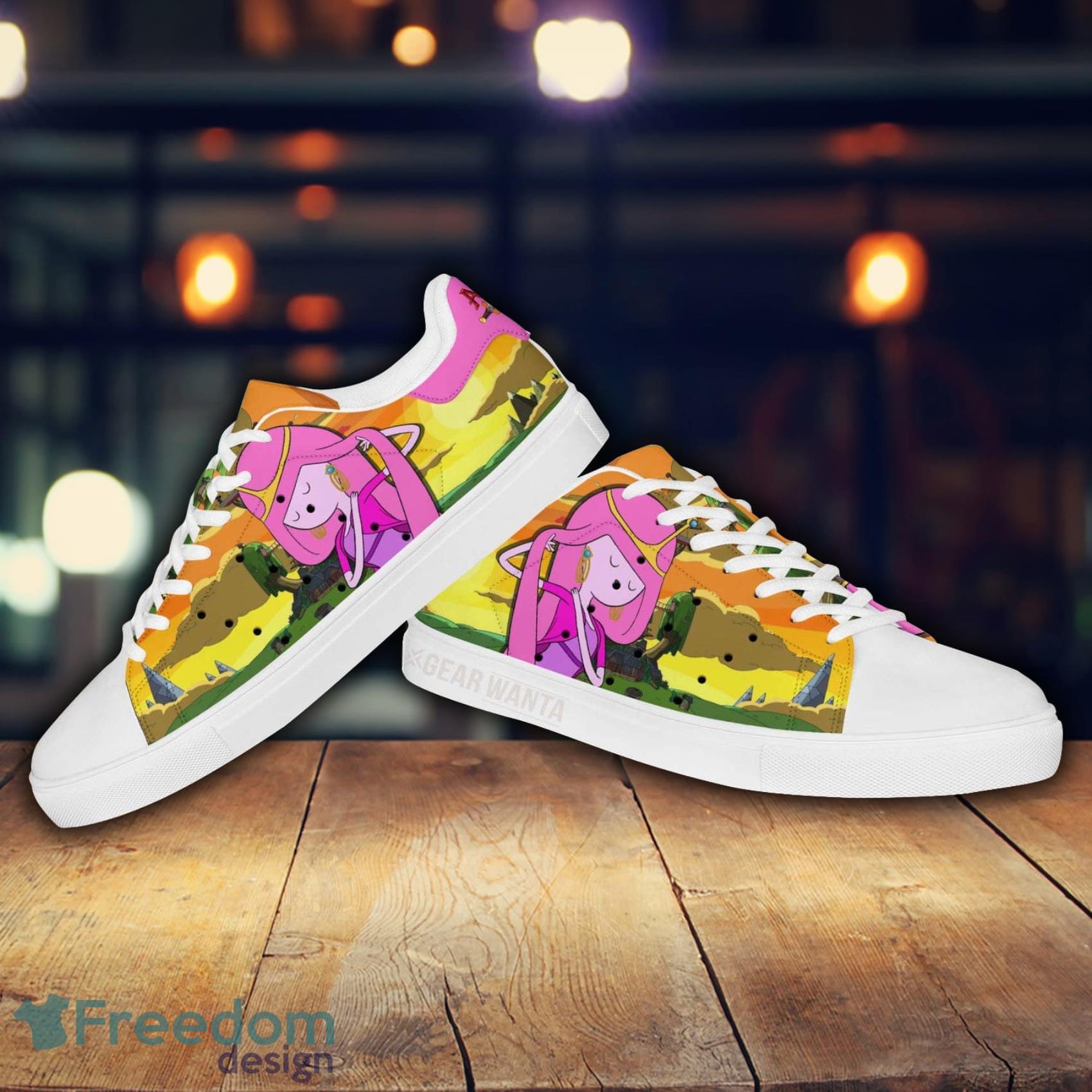 Adventure Time Princess Bubblegum Sunset Cartoon Lovely Cute Skate Shoes Gift For Men And Women Product Photo 2