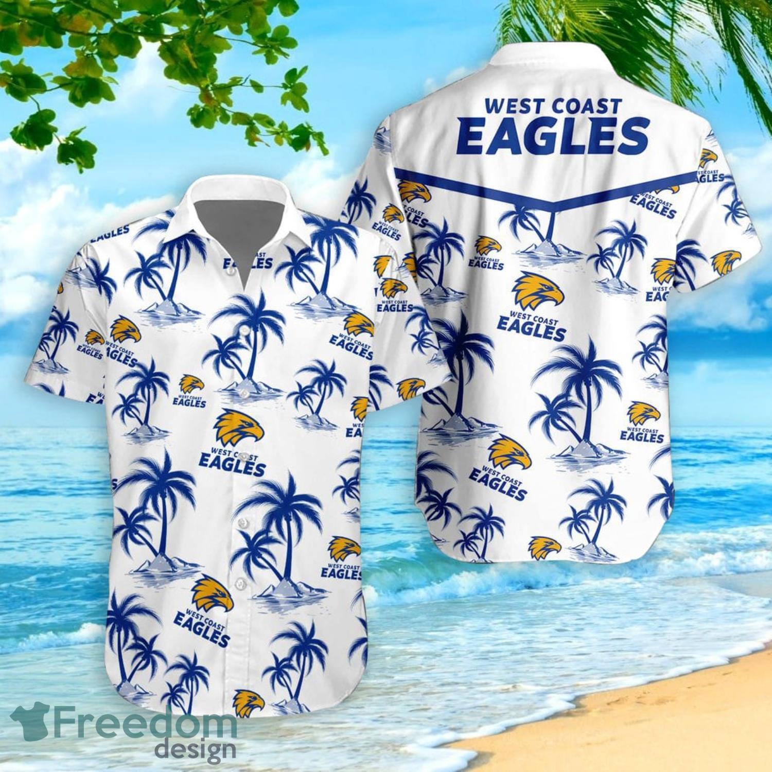 AFL West Coast Eagles Hawaiian Shirt Summer Gift For Fans - Freedomdesign