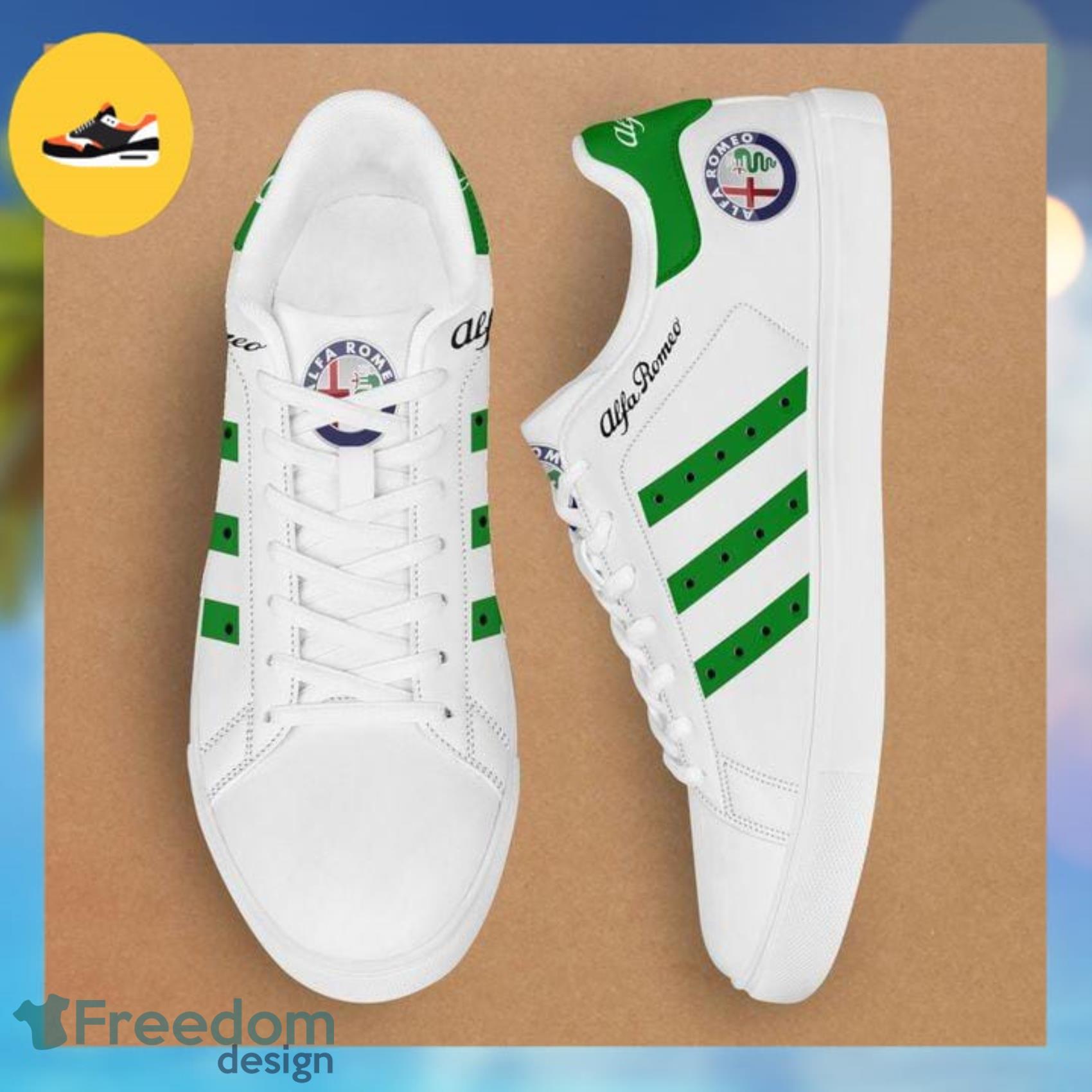 Alfa Romeo Green Line 972 Gifts Lover AOP Low Top Skate Shoes For Men And Women Product Photo 2