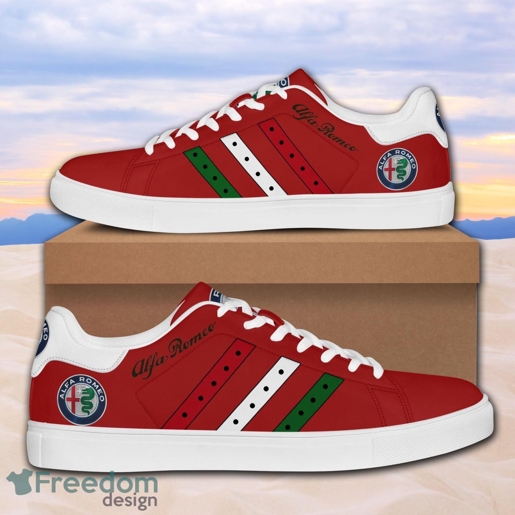 Alfa Romeo Sport Car 4k723 Gifts Lover AOP Low Top Skate Shoes For Men And Women Product Photo 1