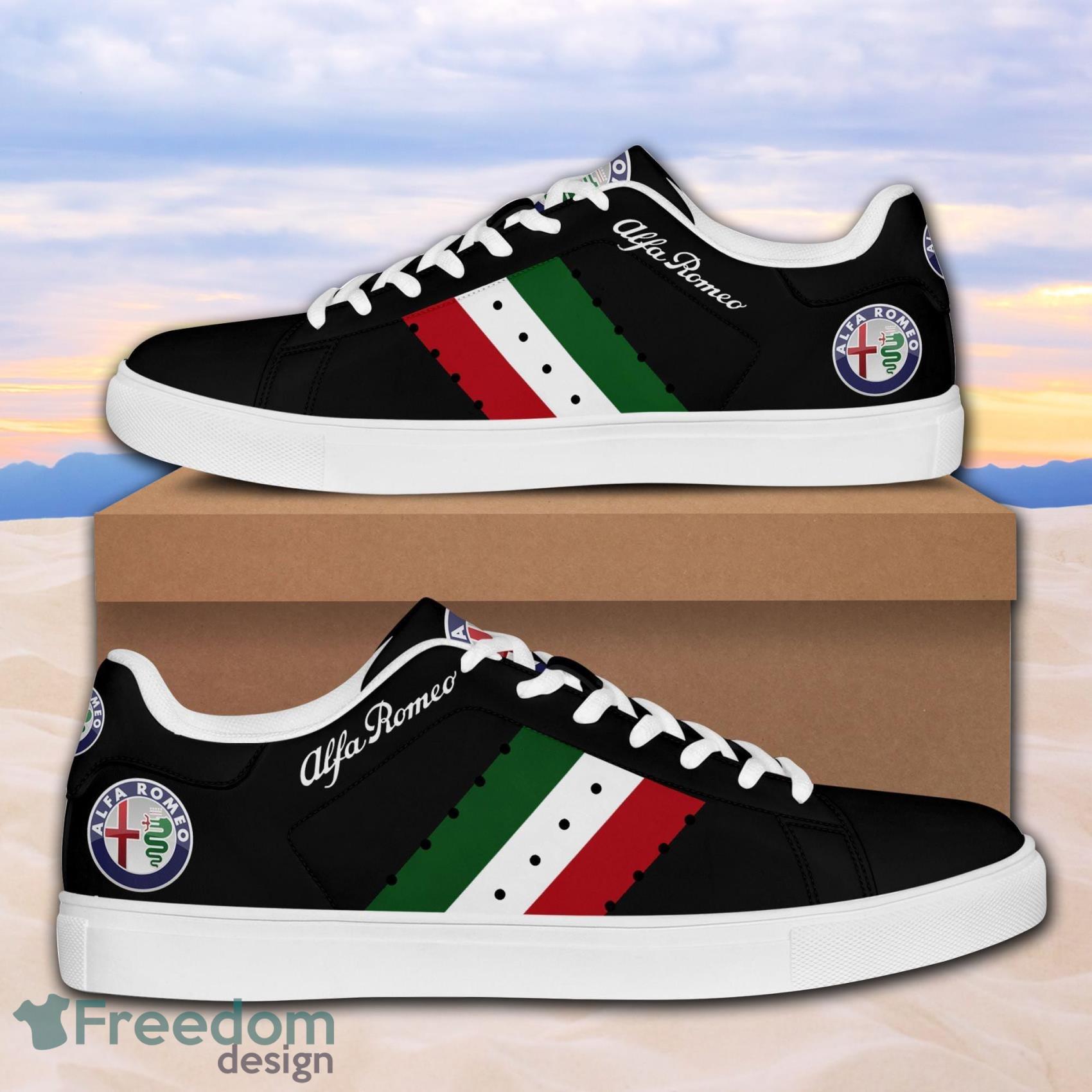 Alfa Romeo Sport Car Low Top Leather Skate Shoes For Men And Women Mix Color Product Photo 1
