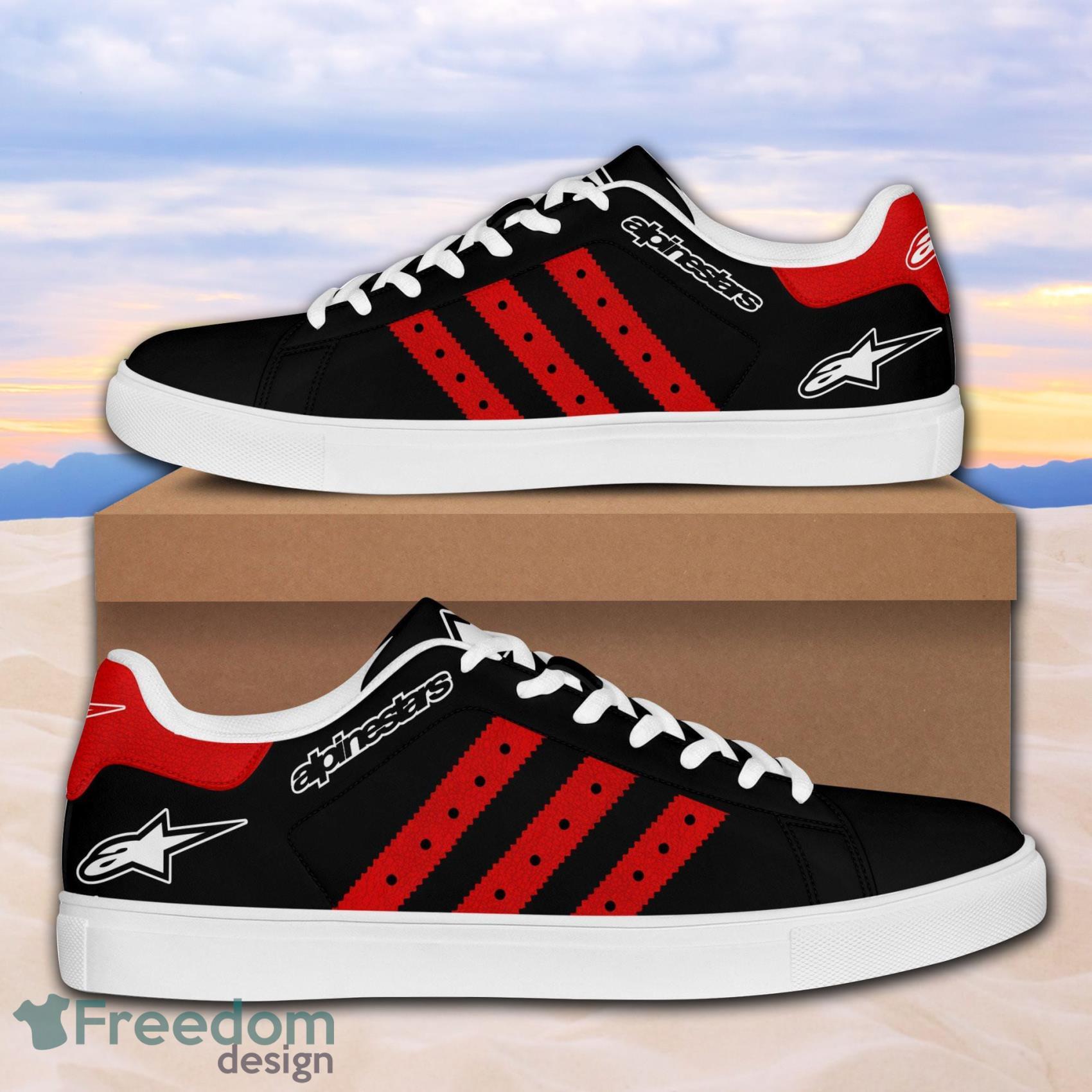 Alpinestars Motogp Racing All Gaiter Low Top Leather Skate Shoes For Men And Women Black Red Product Photo 1