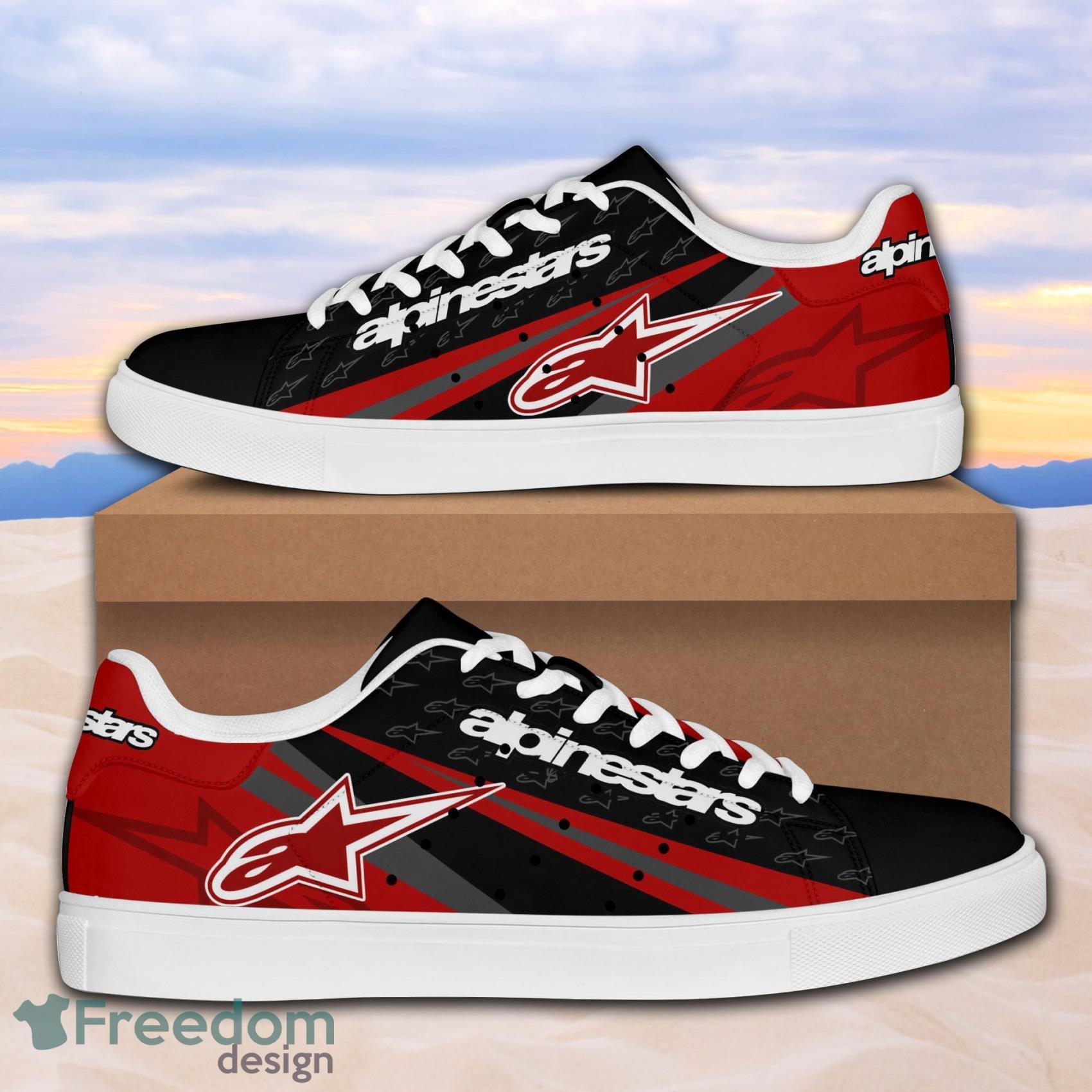 Alpinestars Motogp Racing All Gaiter Low Top Leather Skate Shoes For Men And Women Red Black Product Photo 1