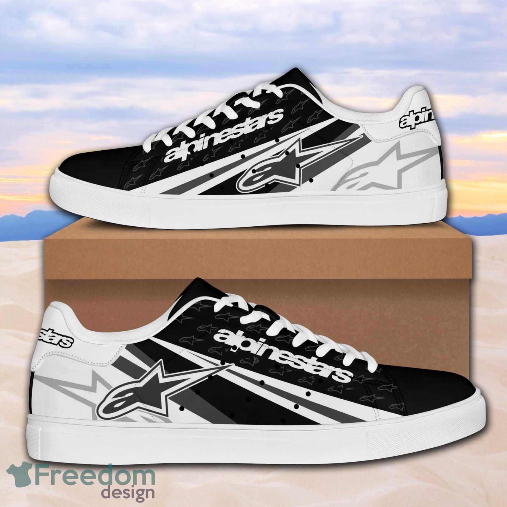 Alpinestars Motogp Racing All Gaiter Low Top Leather Skate Shoes For Men And Women White Black Product Photo 1