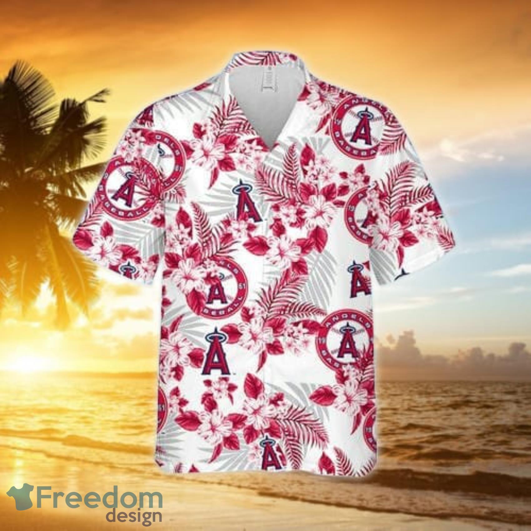Anaheim Angels Flowers Pattern 3D All Over Print Hawaiian Shirt Gift For  Angels Fans - Freedomdesign
