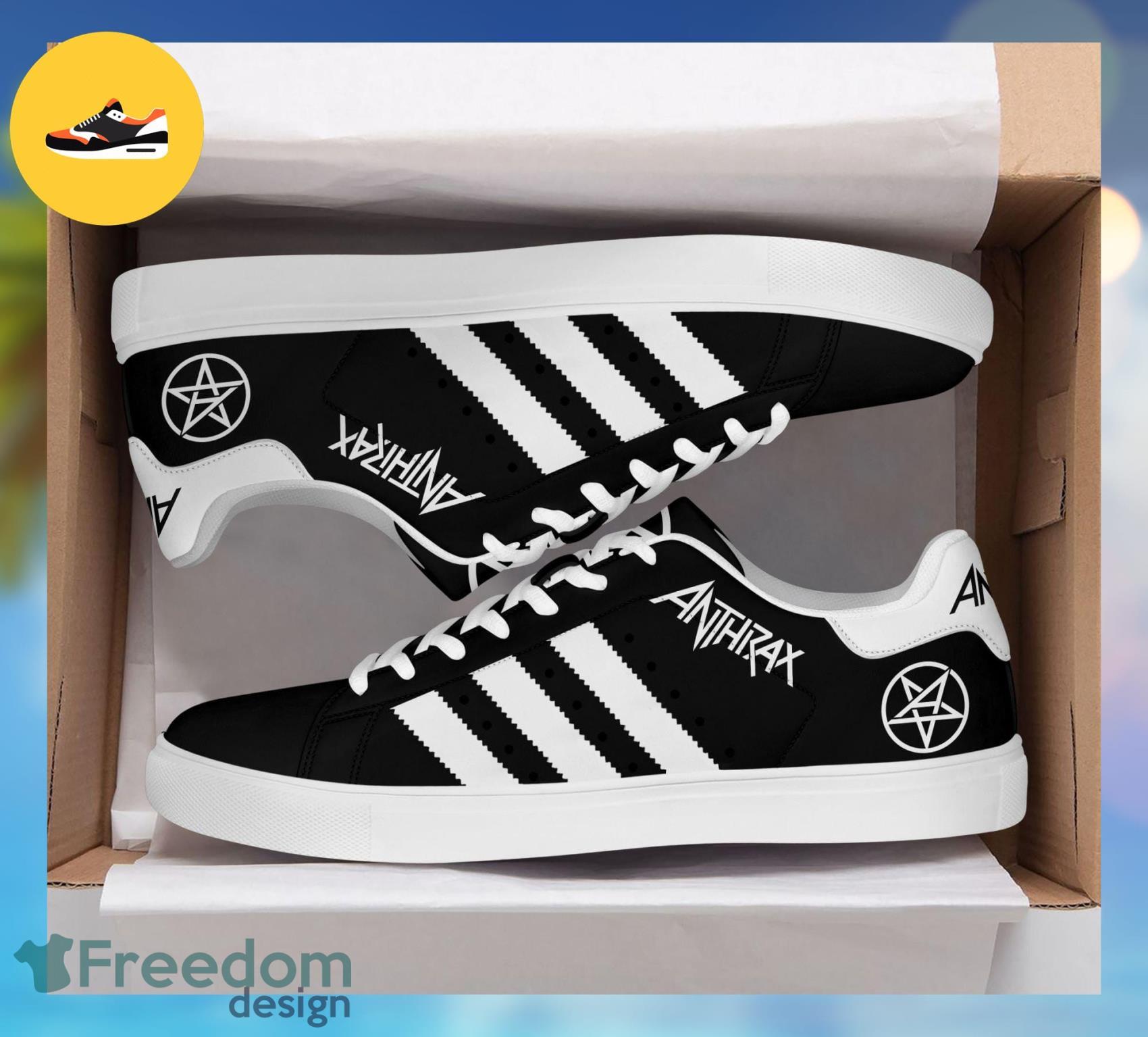 Anthrax Low Top Leather Skate Shoes For Men And Women Black Product Photo 1
