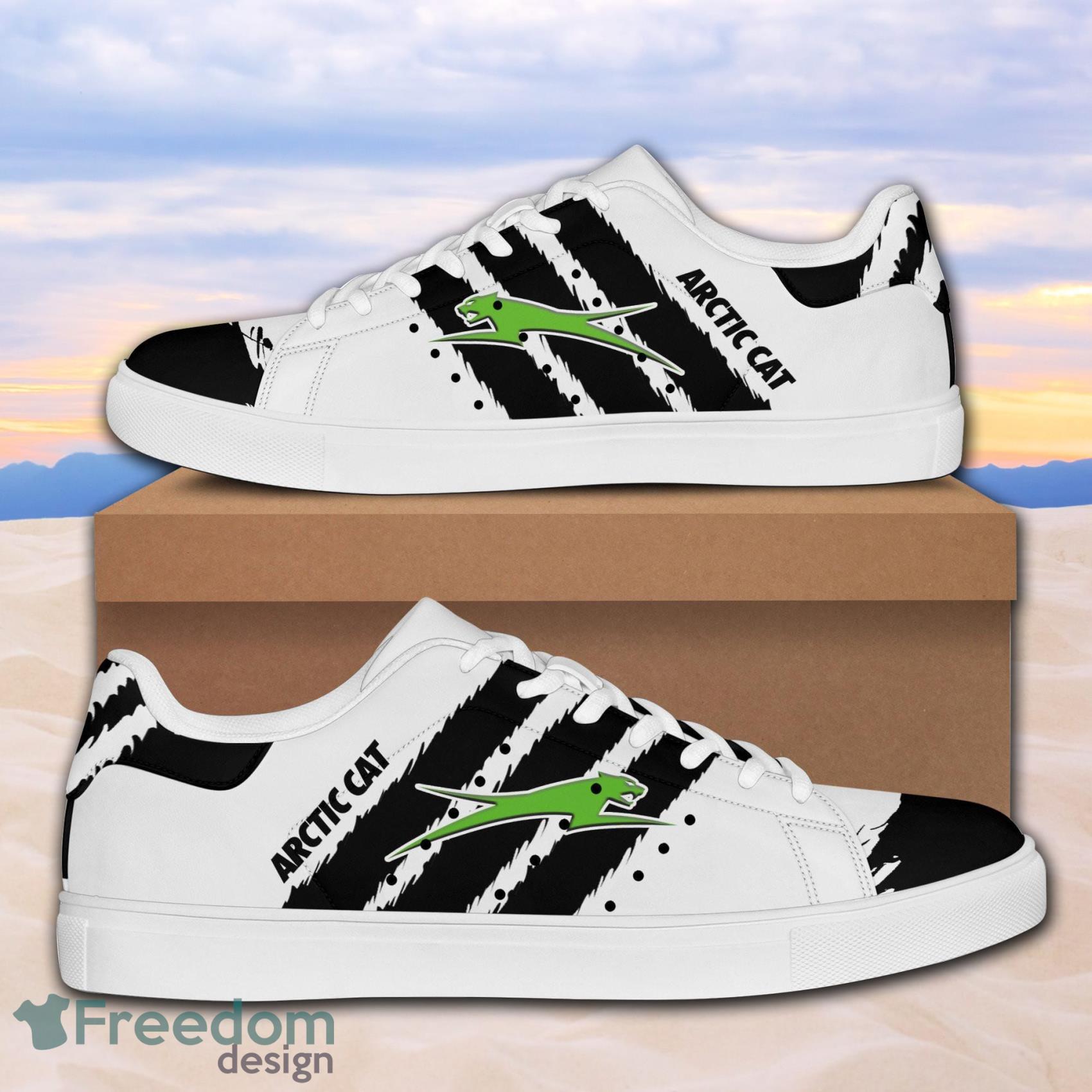 Arctic Cat Low Top Leather Skate Shoes For Men And Women White Black Product Photo 1