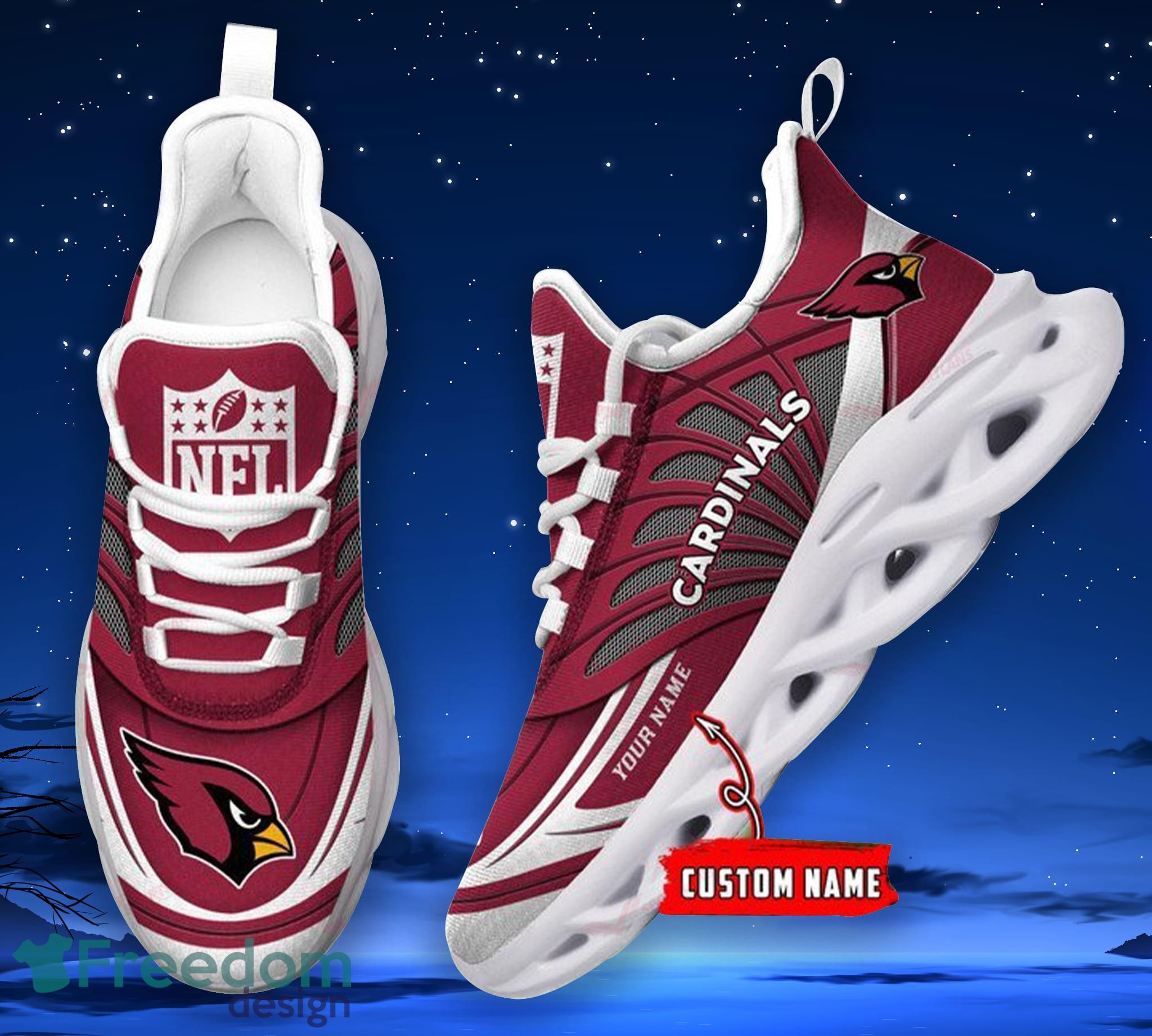 Arizona Cardinals 3D Air Cushion Sports Shoes Custom Name For Fans NFL