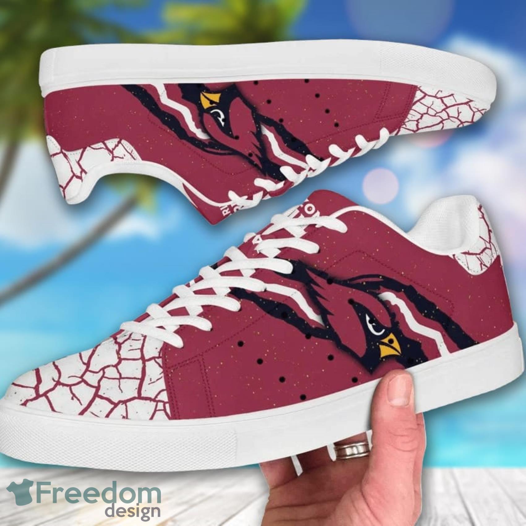 Arizona Cardinals NFL Black And White Skate Shoes