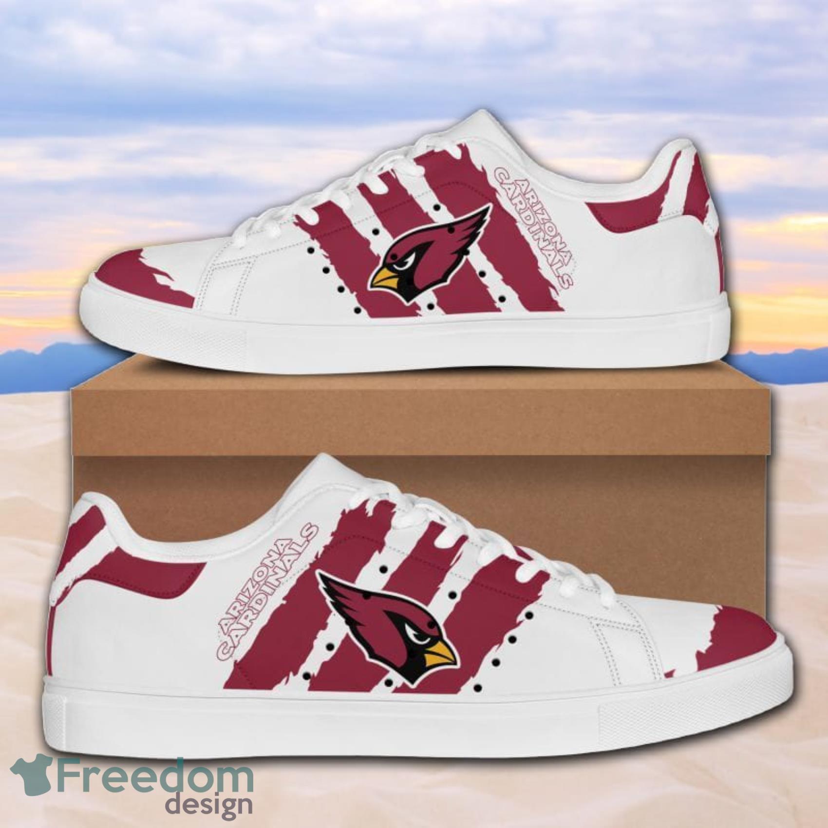 Arizona Cardinals NFL Red White Low Top Skate Shoes For Men And Women Product Photo 2