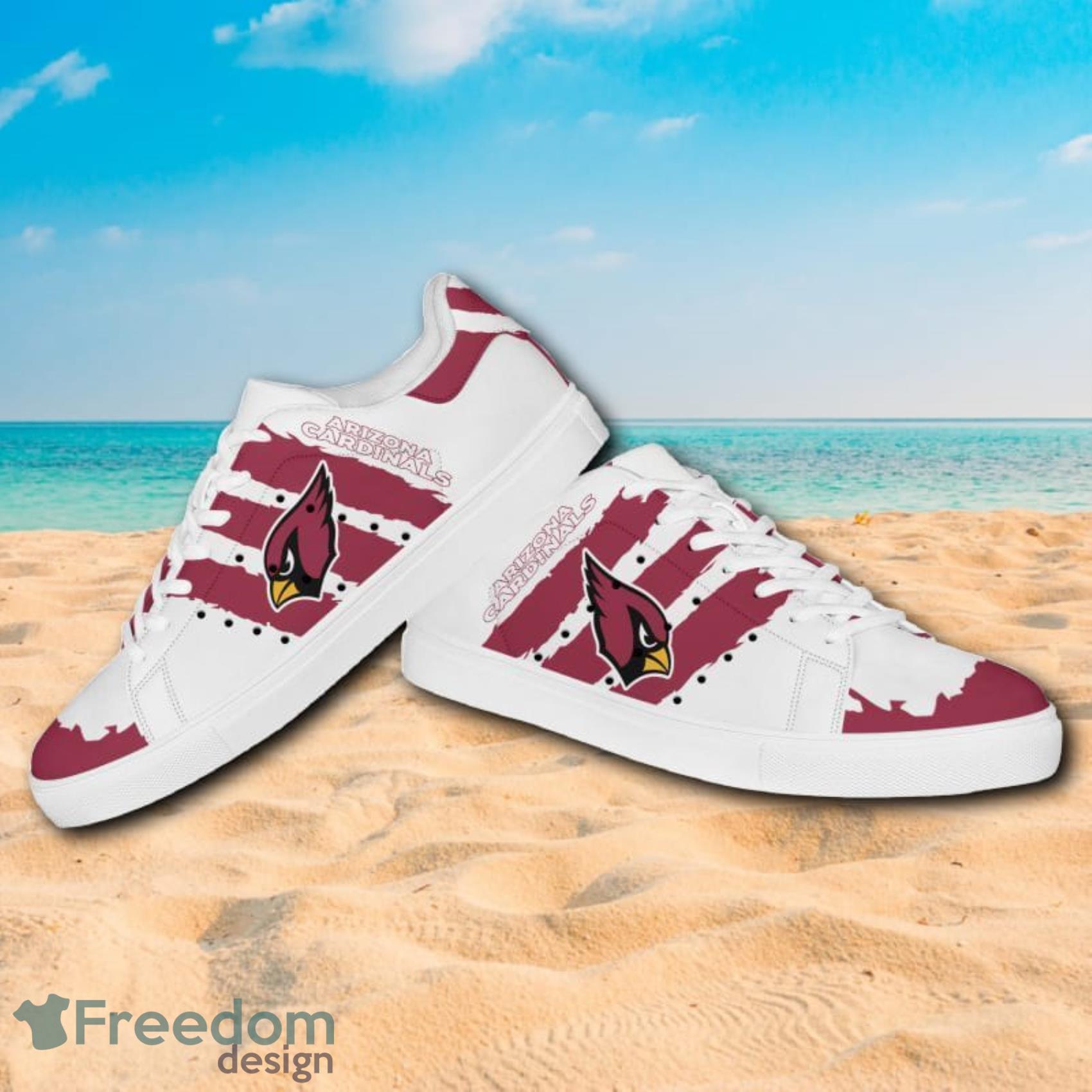 Arizona Cardinals NFL Red White Low Top Skate Shoes For Men And Women Product Photo 3 Arizona Cardinals NFL Red White Low Top Skate Shoes For Men And Women Product Photo 3