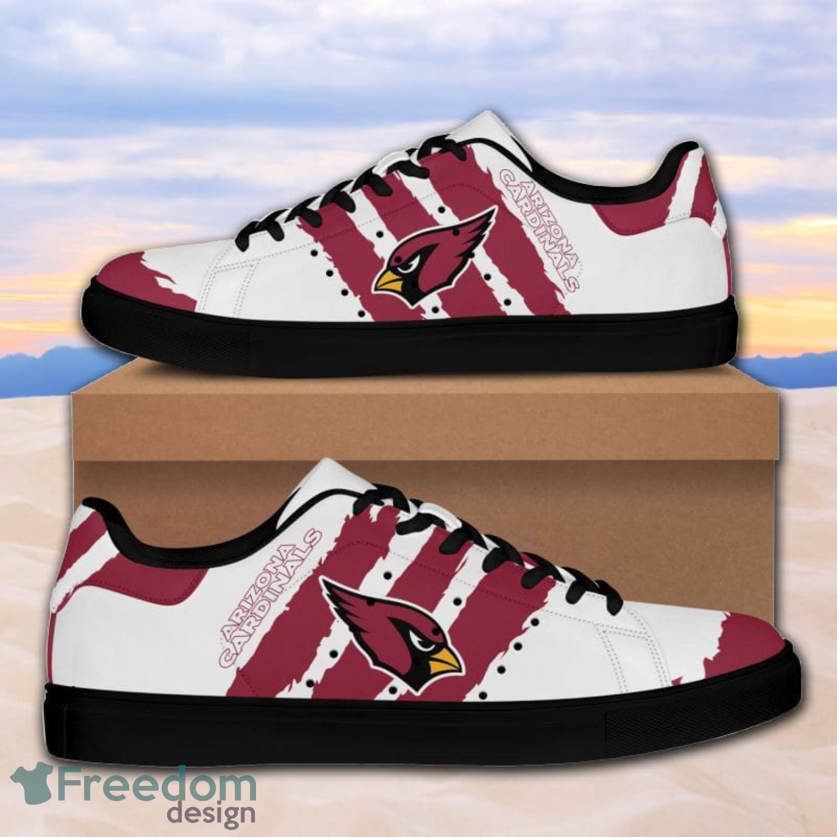 Arizona Cardinals NFL Red White Low Top Skate Shoes For Men And Women Product Photo 5 Arizona Cardinals NFL Red White Low Top Skate Shoes For Men And Women Product Photo 5