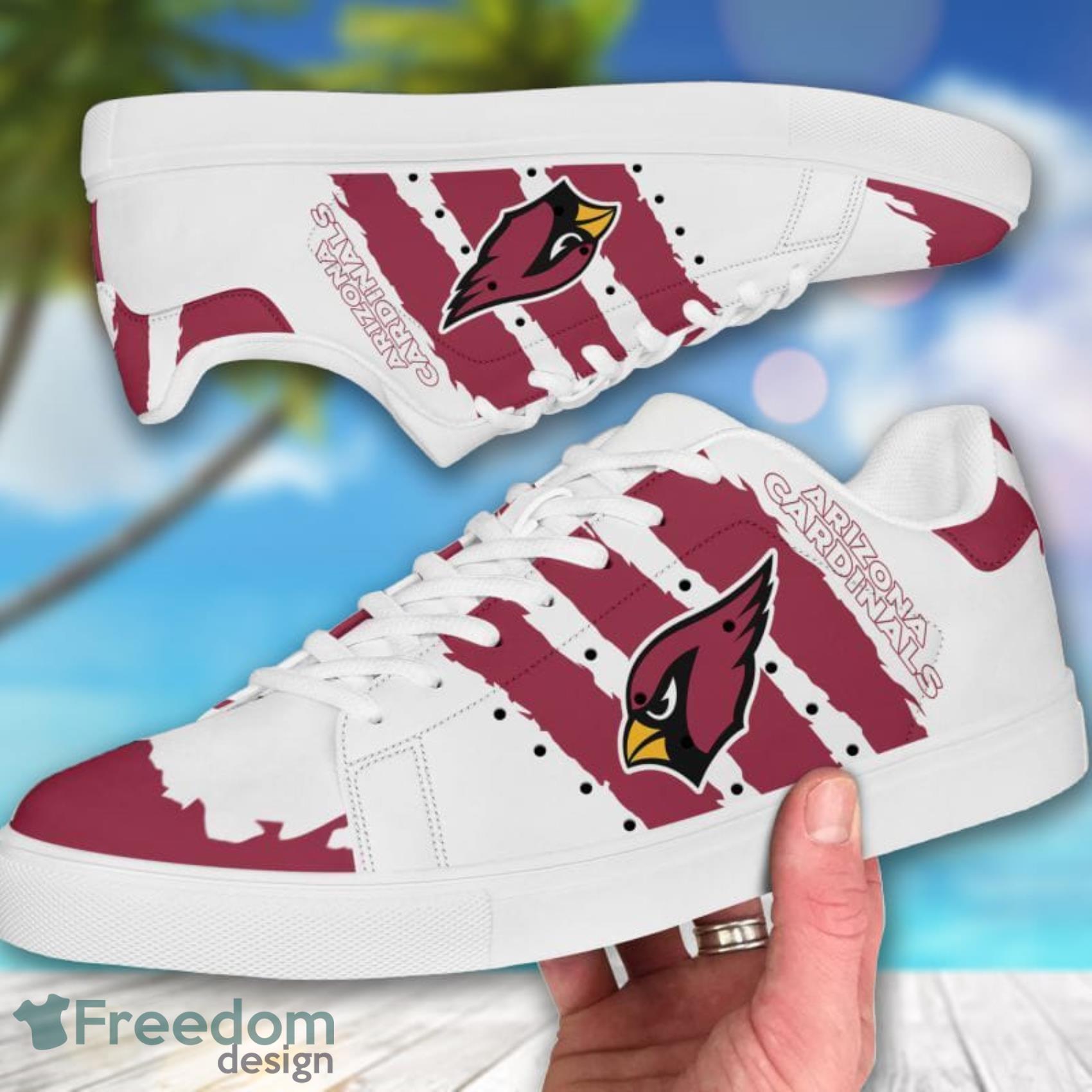 Arizona Cardinals NFL Red White Low Top Skate Shoes For Men And Women Product Photo 1