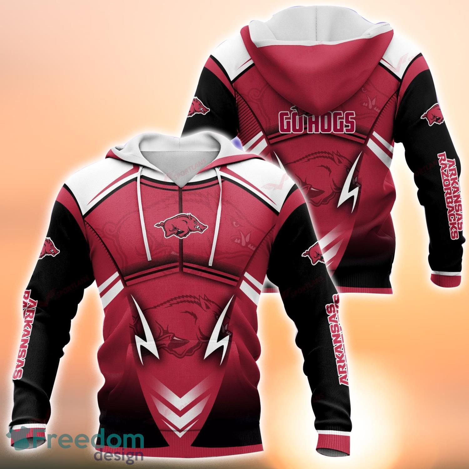Arkansas Razorbacks NCAA T-Shirt Hoodie Sweatshirt All Over Print 3D Shirt Product Photo 1