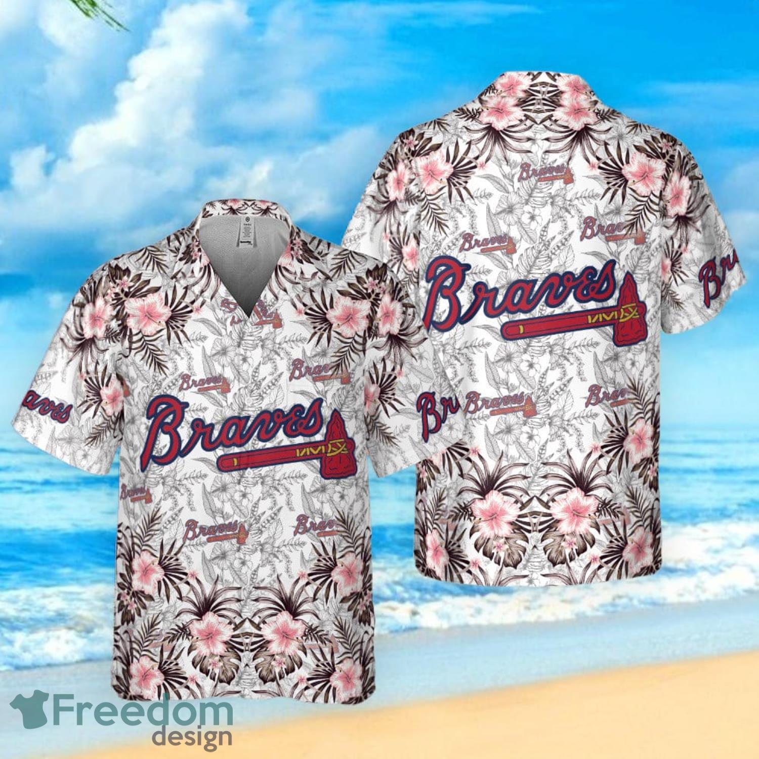 MLB Logo Atlanta Braves Aloha Summer Hawaiian Shirt For Men And Women -  Freedomdesign