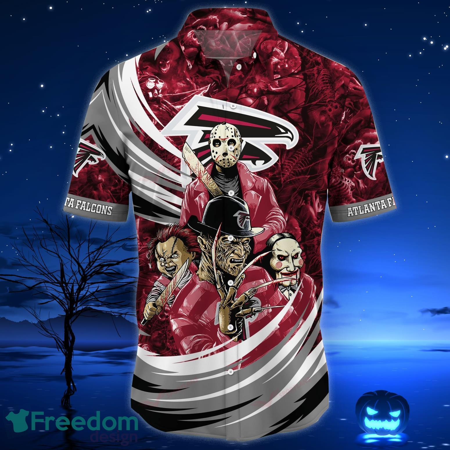 Atlanta Falcons NFL Horror Movies Character Hawaiian Shirt And Shorts  Halloween Gifts - Freedomdesign