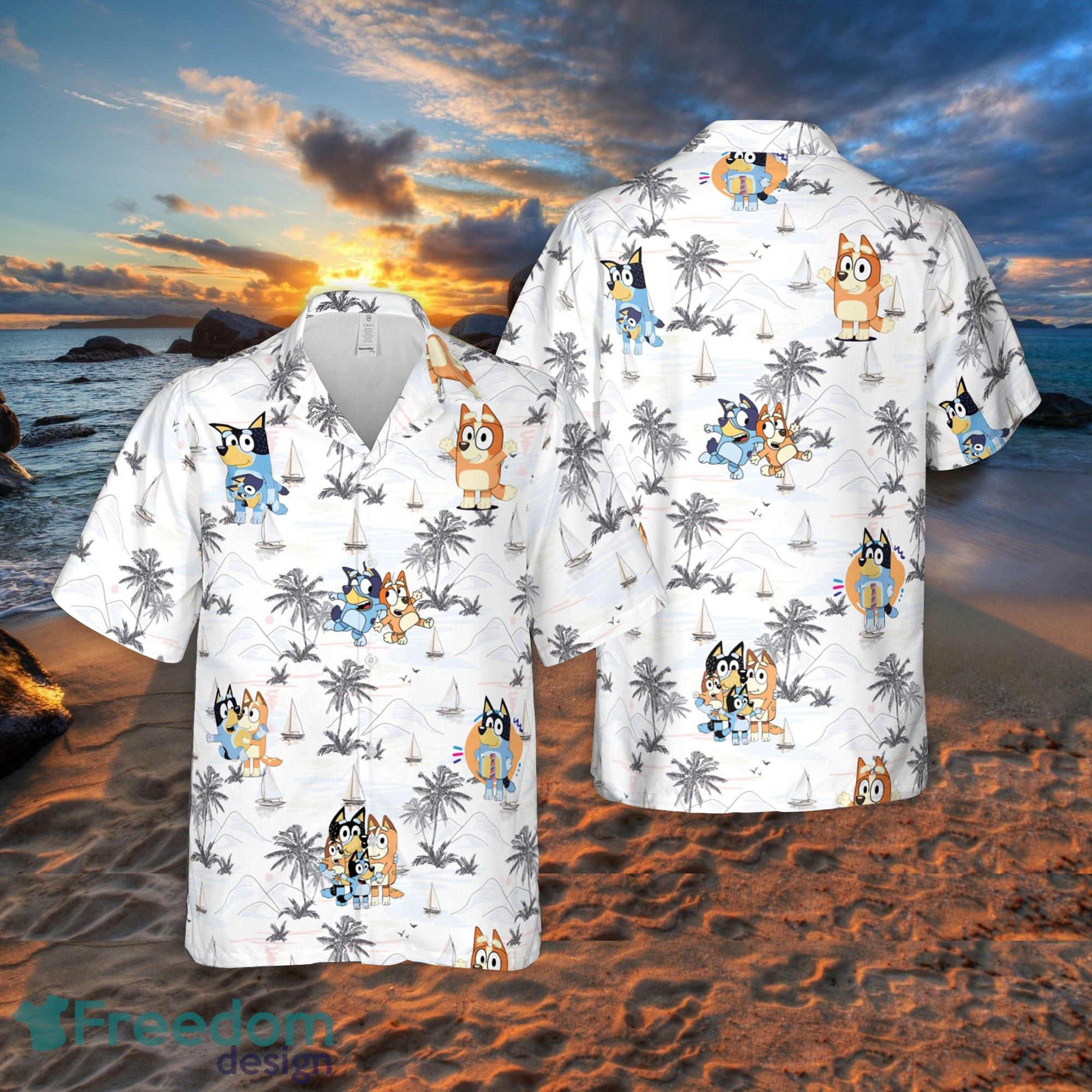 Bluey Friends Hawaiian Shirt, Bluey Birthday Gift, Bluey Button Up