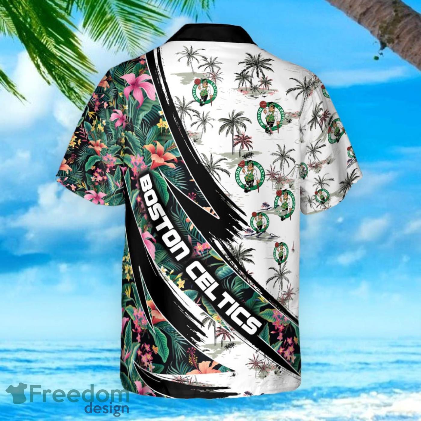 Boston Celtics Hibiscus Flower And Tree Pattern 3D Aloha Hawaiian Shirt -  Freedomdesign