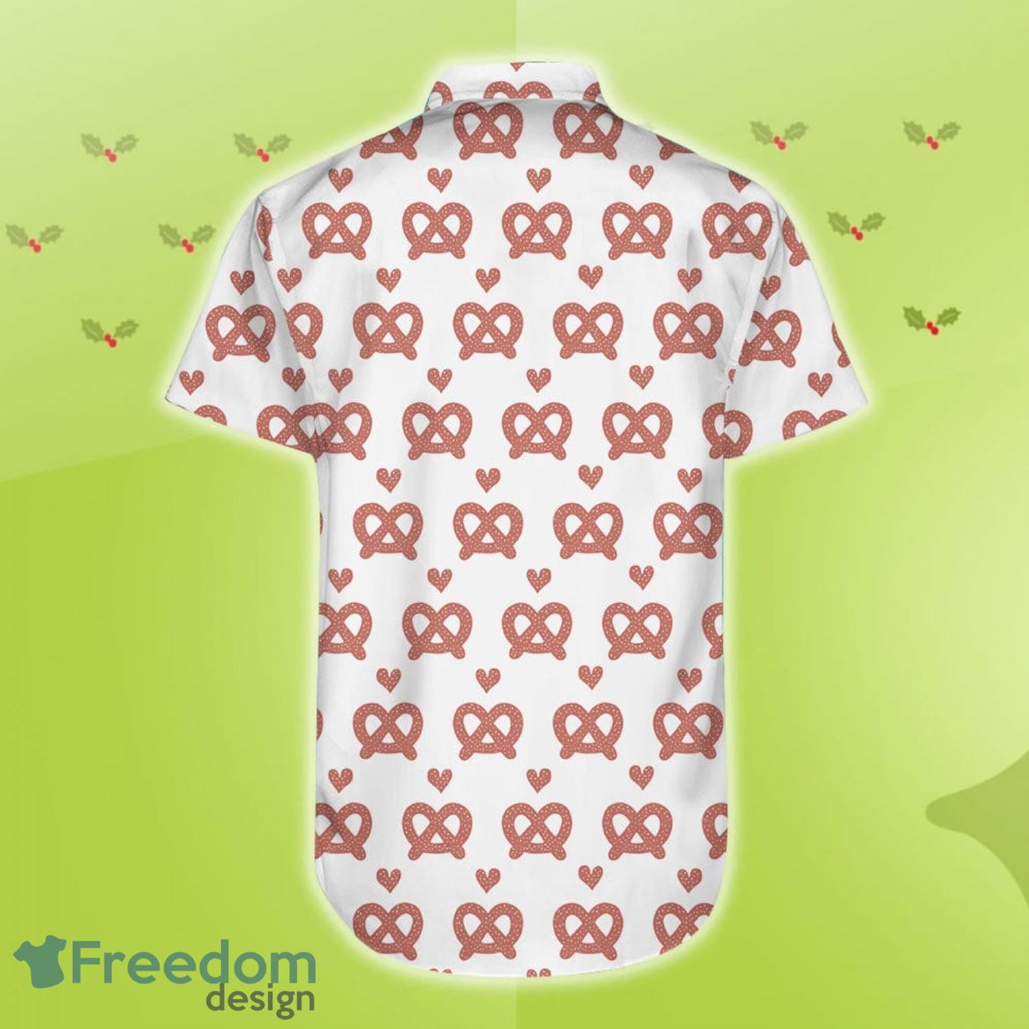 Brown Pretzels Pattern Print White Cute Summer Gift Hawaiian Shirt For Men And Women Product Photo 3 Brown Pretzels Pattern Print White Cute Summer Gift Hawaiian Shirt For Men And Women Product Photo 3