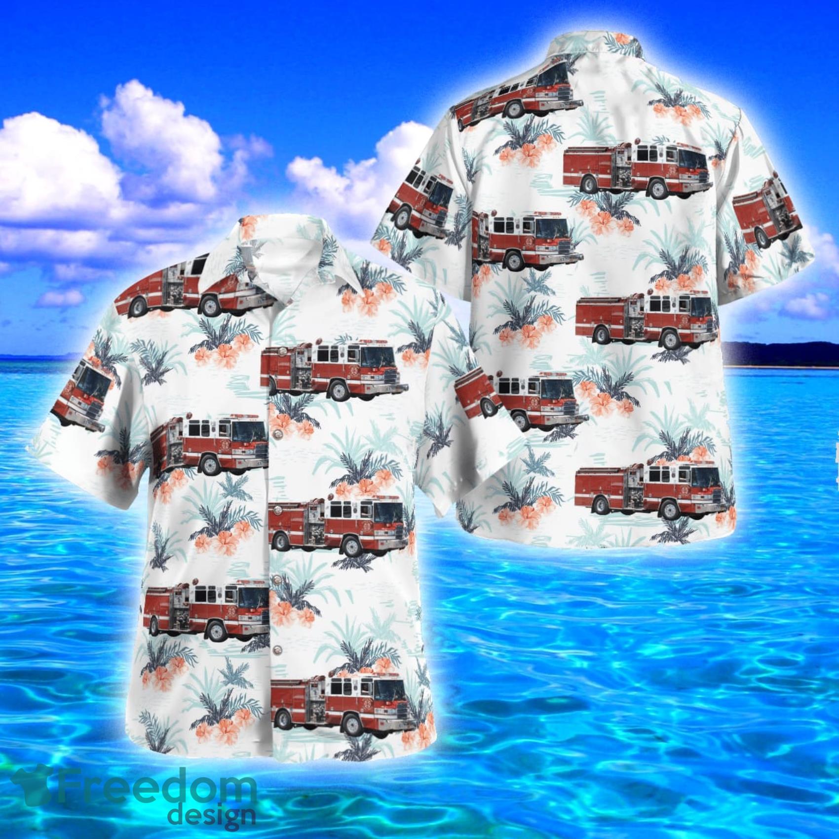 Blue Flame Hawaiian Shirt, Short-sleeved Shirt For , Print