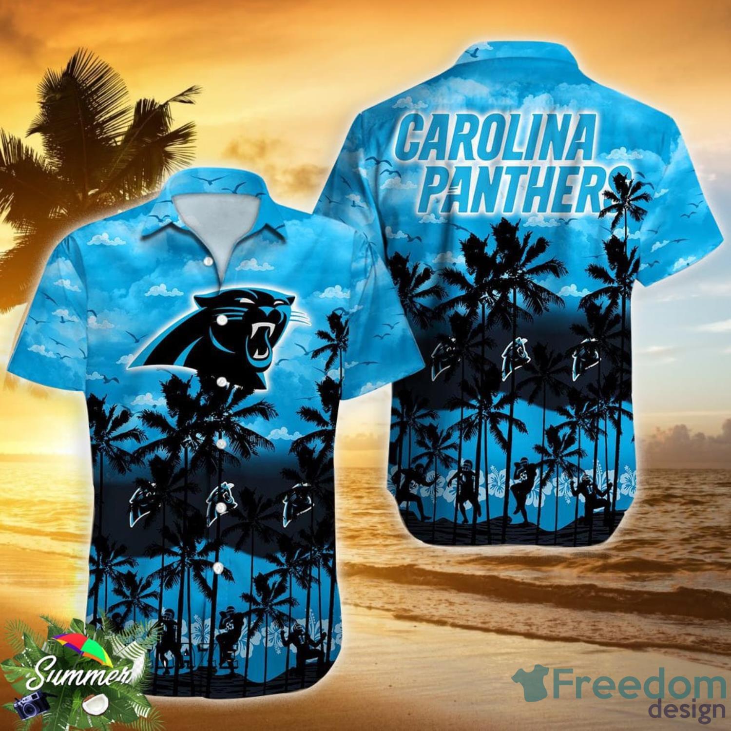 NFL Carolina Panthers Hawaiian Shirt, Summer Vacation Gift For Fans in 2023