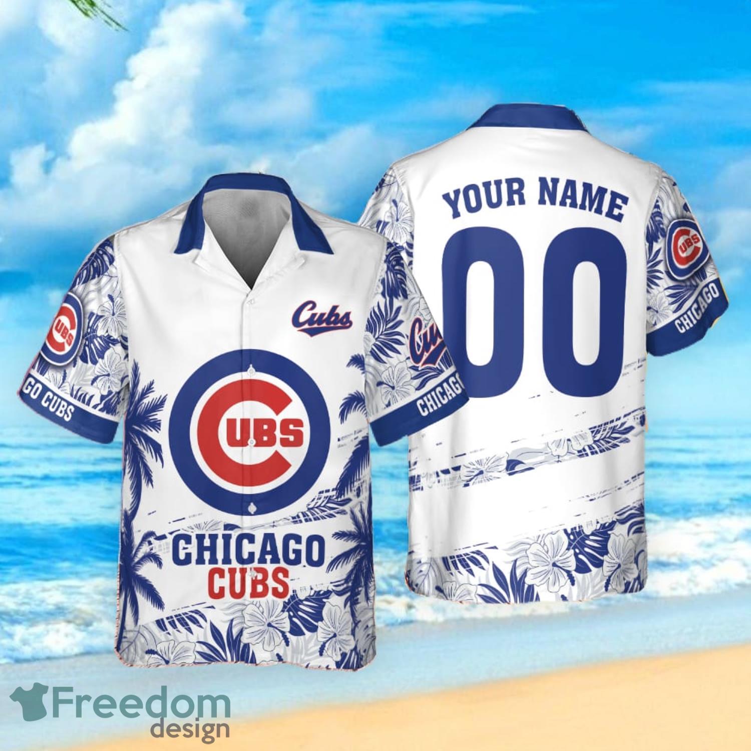 The best selling] Chicago Cubs MLB Floral Full Print 3D Hawaiian Shirt