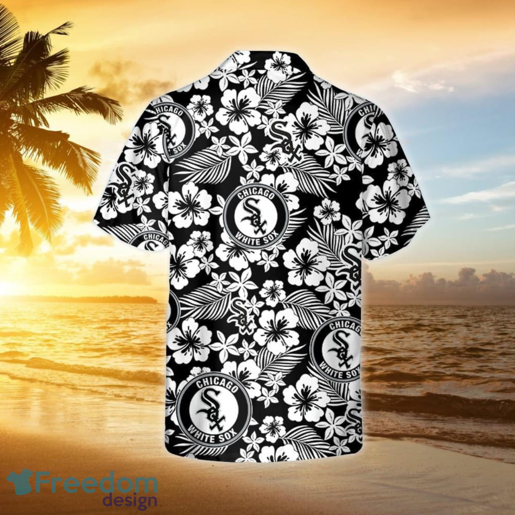 White Sox Hawaiian Shirt Hibiscus Tropical Leaf Chicago White Sox