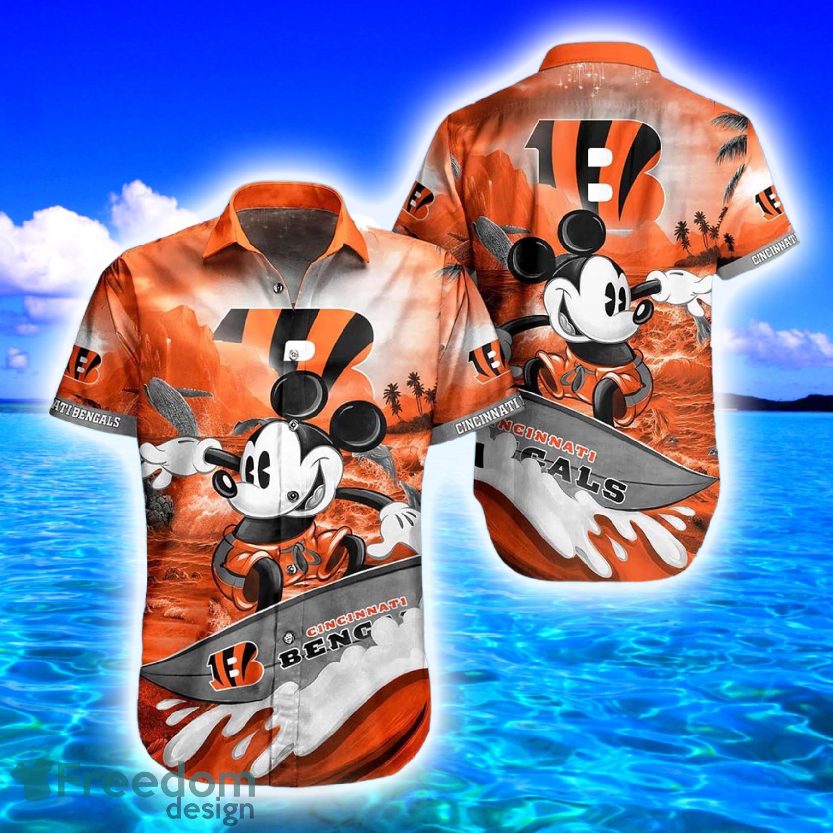 Cincinnati Bengals NFL Graphic Tropical Pattern And US Flag Vintage  Hawaiian Shirt And Short - Freedomdesign