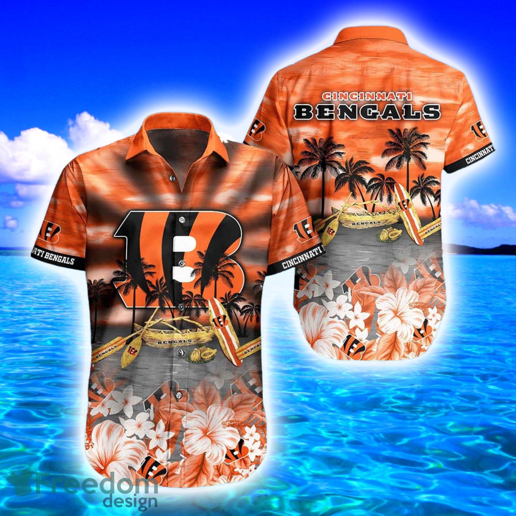 Cincinnati Bengals NFL Tropical River Boat Hawaiian Shirt And Short -  Freedomdesign