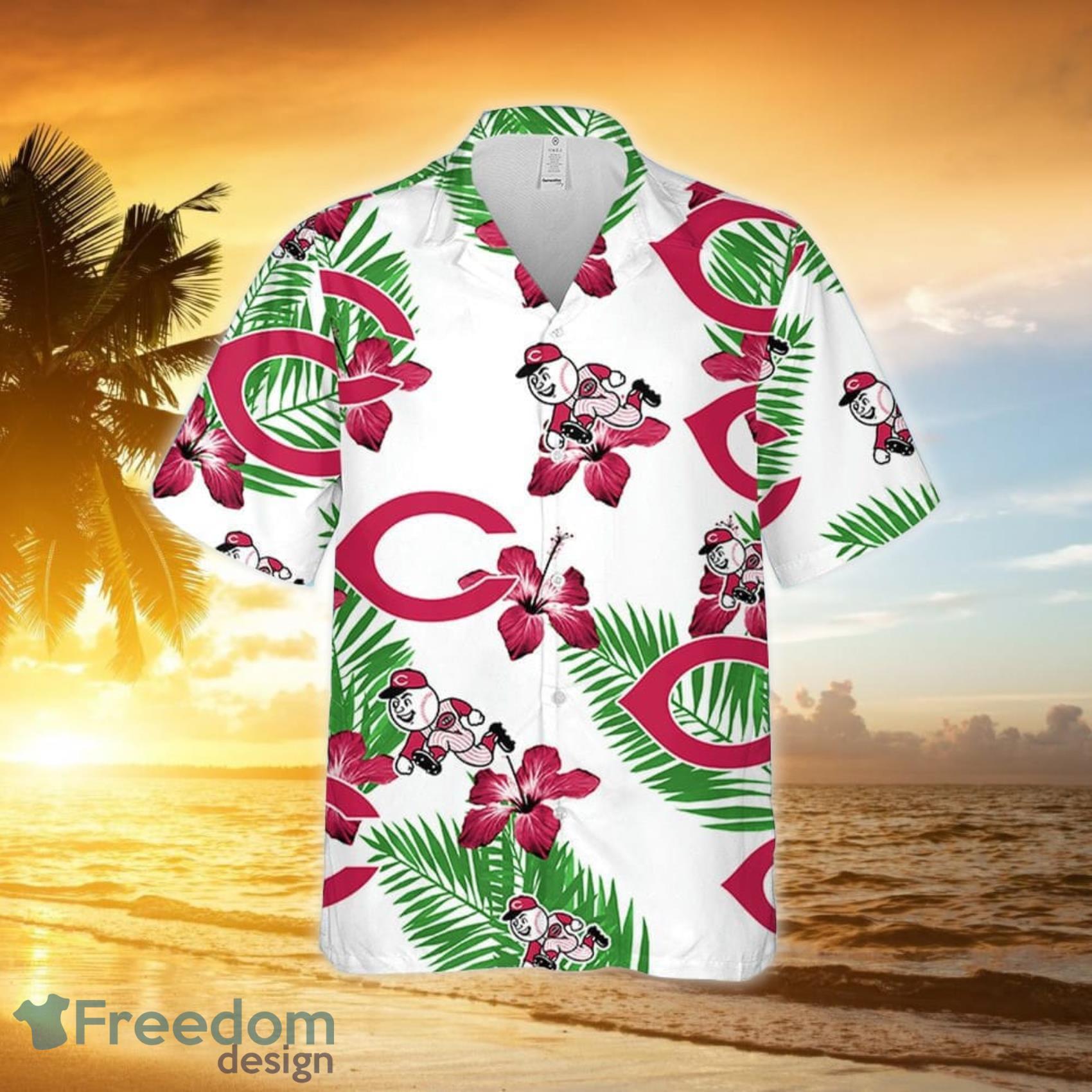 Cincinnati Reds Hawaiian Short Sleeve Shirt 3d All Over Print Men