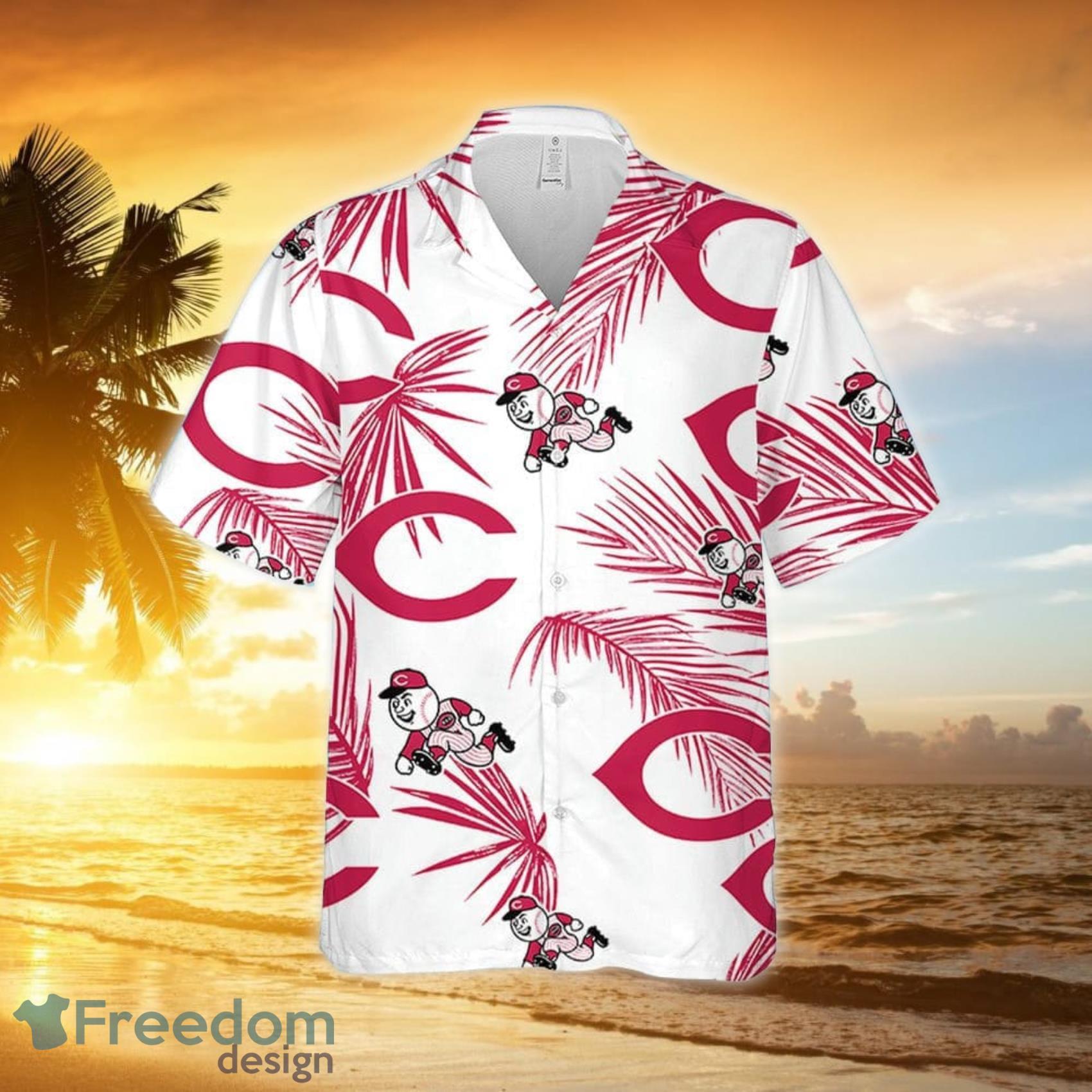 Cincinnati Reds Island Pattern Tree Hawaiian Shirt For Fans
