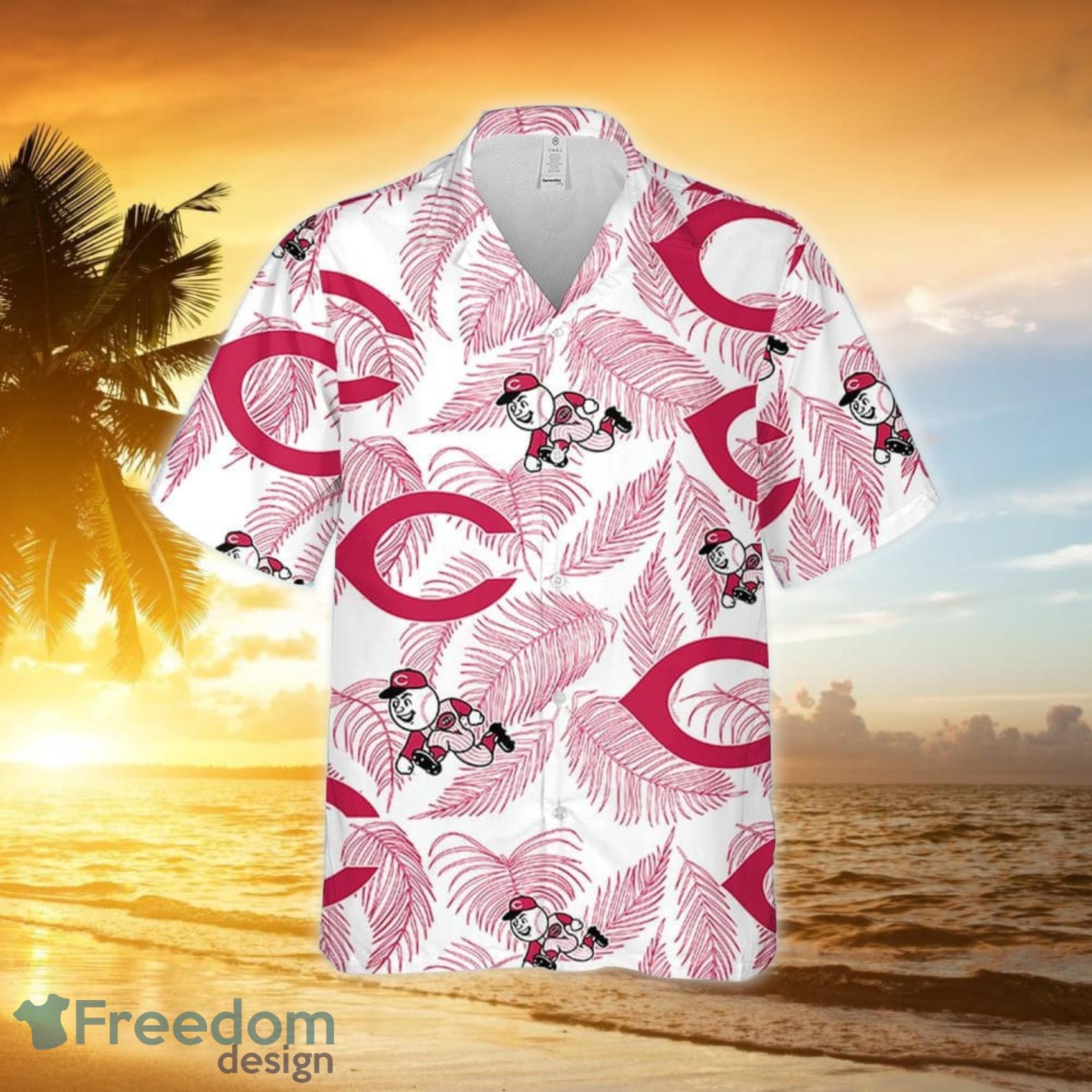 Cleveland Indians Light Purple Hibiscus Pattern Stripe Powder Purple 3D  Hawaiian Shirt Gift For Fans - Freedomdesign