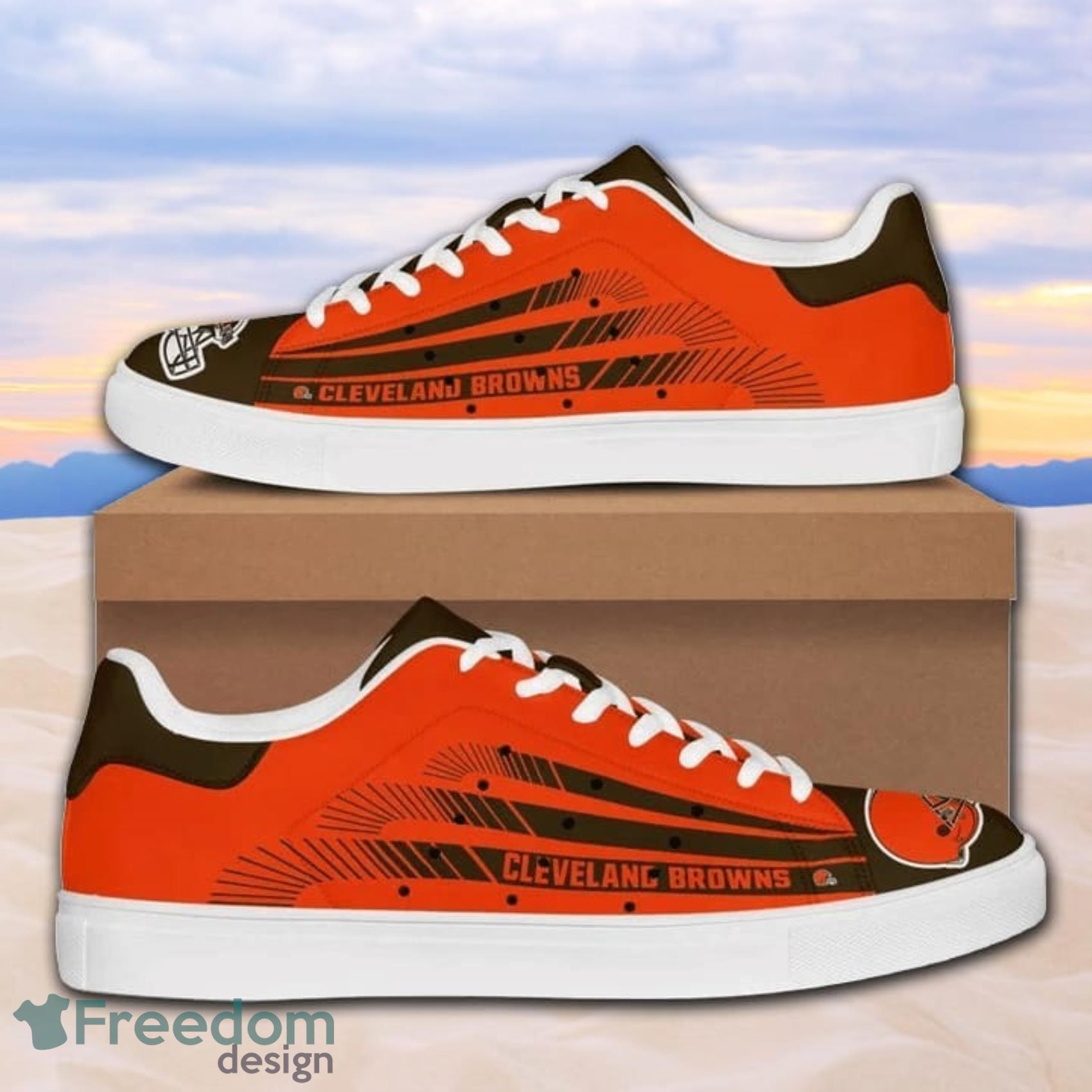 Cleveland Browns NFL Logo Low Top Skate Shoes For Men And Women -  Freedomdesign