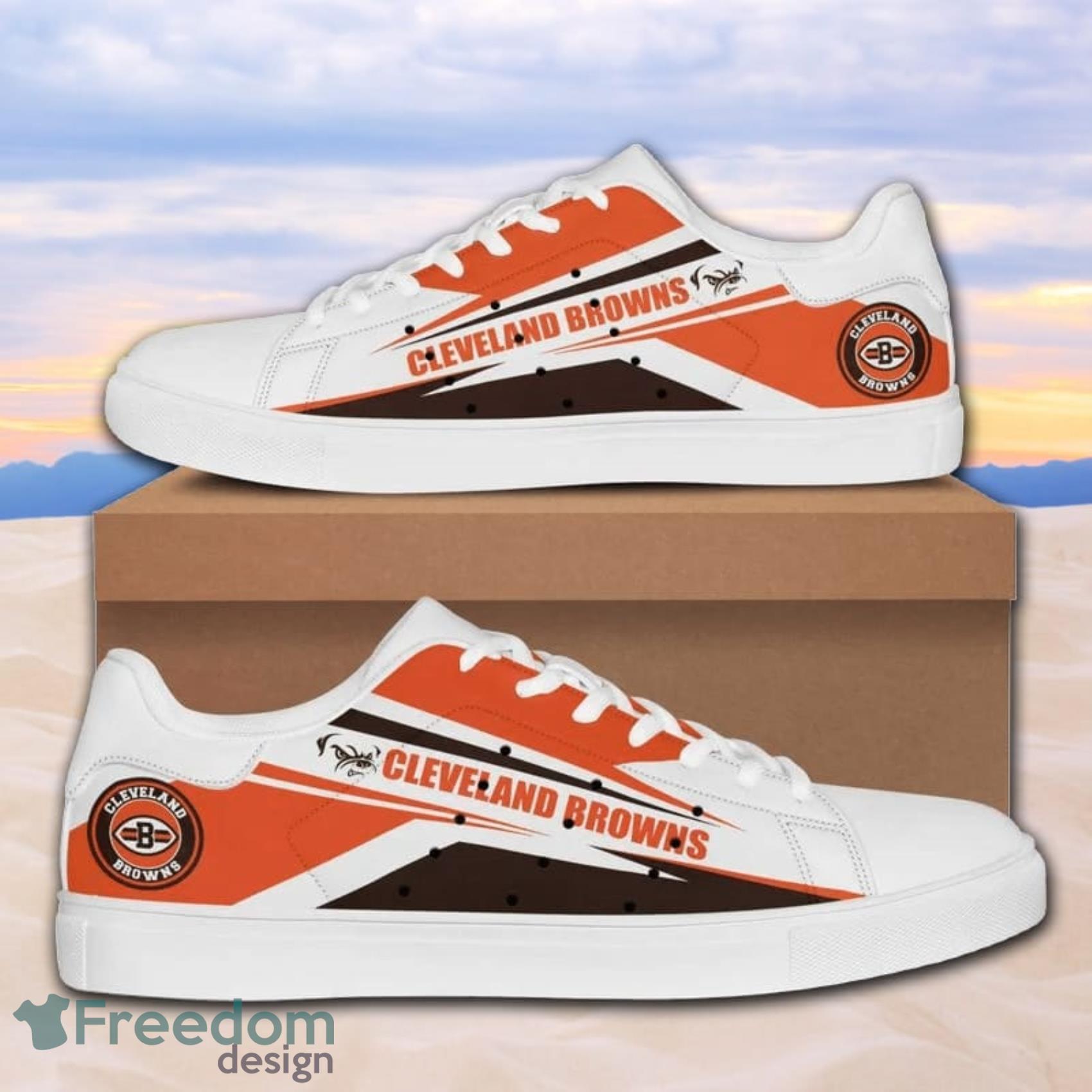 Cleveland Browns NFL Logo Low Top Skate Shoes For Men And Women -  Freedomdesign