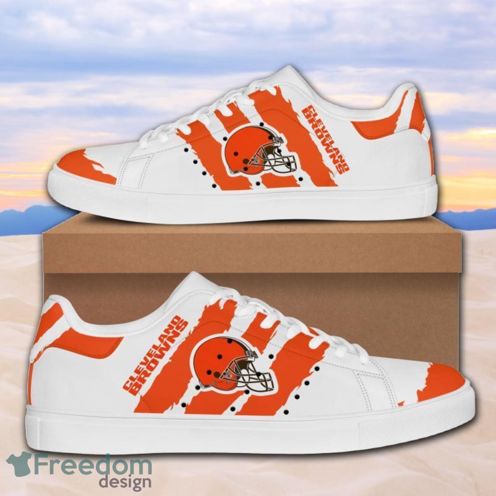 Cleveland Browns NFL Low Top Skate Shoes For Men And Women