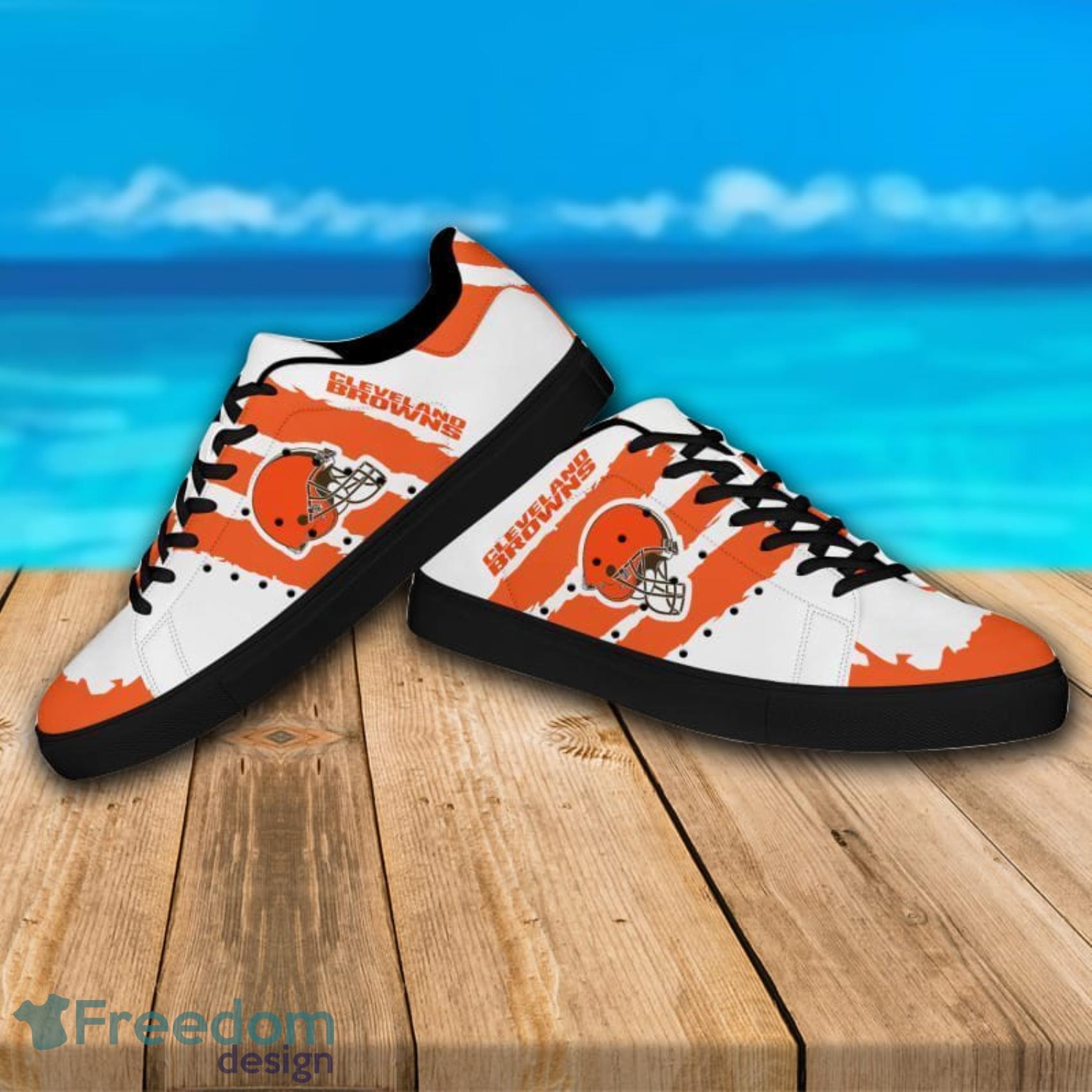 Cleveland Browns NFL Logo Low Top Skate Shoes For Men And Women -  Freedomdesign