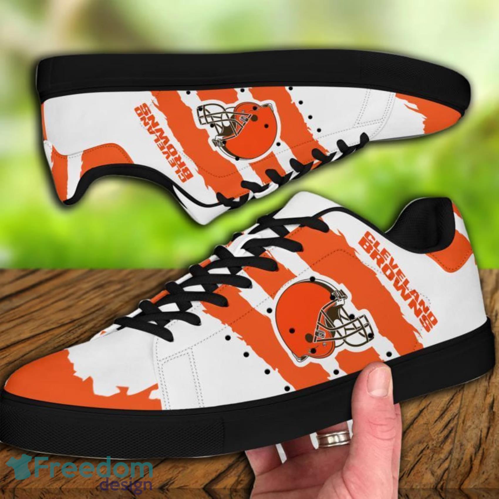 Cleveland Browns NFL Logo Low Top Skate Shoes For Men And Women -  Freedomdesign