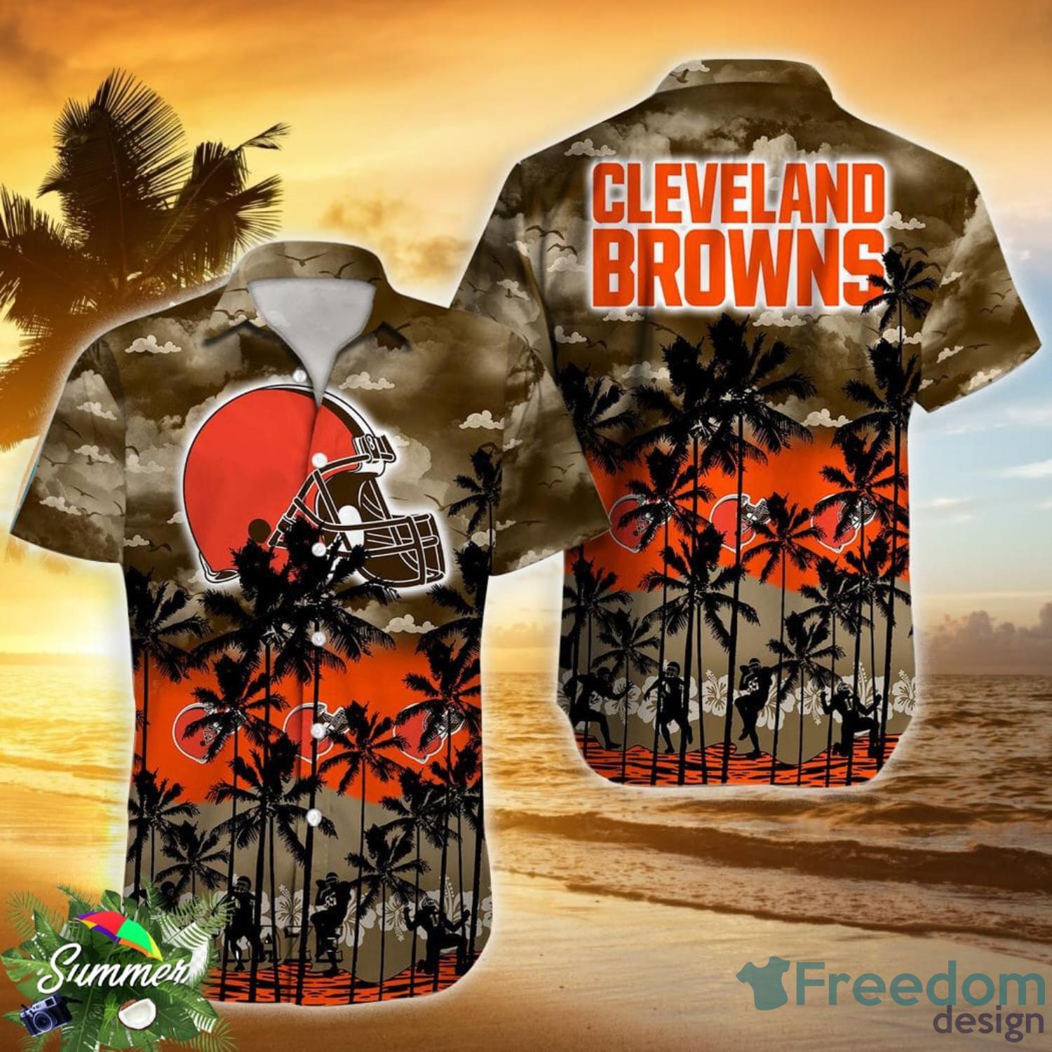 Cleveland Browns NFL Custom Name Hawaiian Shirt For Men Women Style Gift  For Real Fans - Freedomdesign