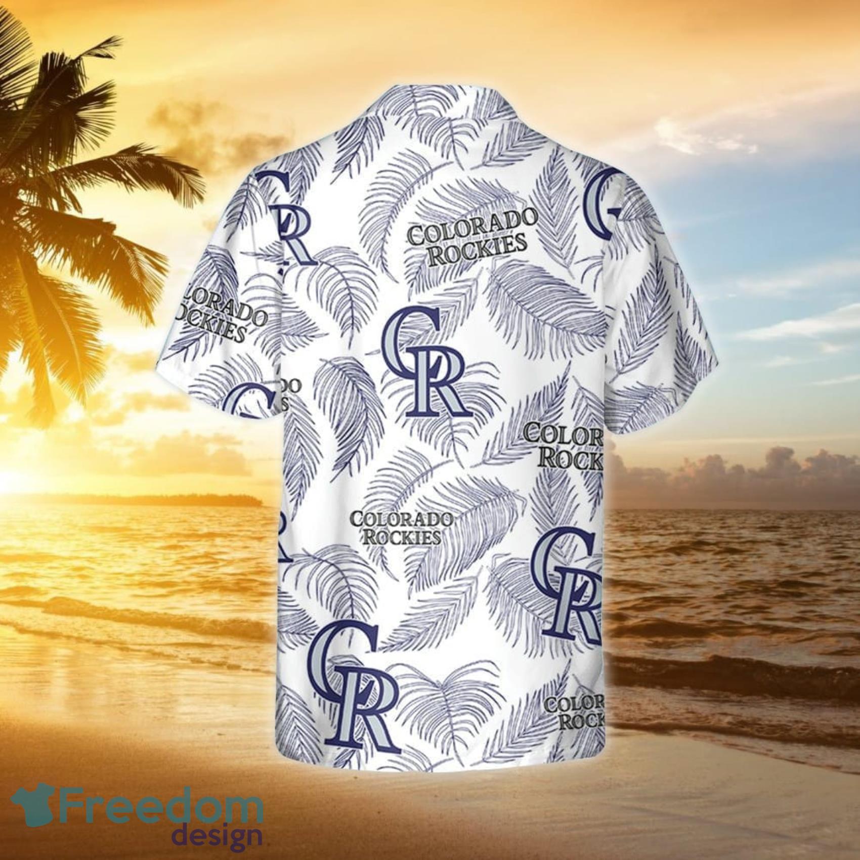 Personalized Colorado Rockies Full Printing Hawaiian Shirt - White