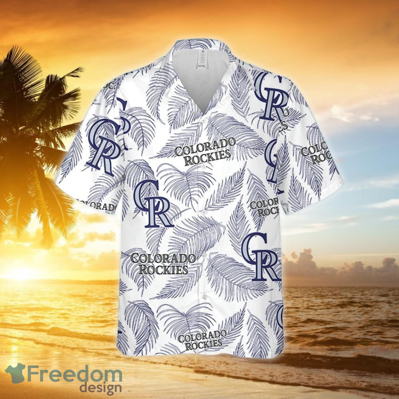 Colorado Rockies Hibiscus Seamless Pattern 3D All Over Print Hawaiian Shirt  Gift For Rockies Fans - Freedomdesign